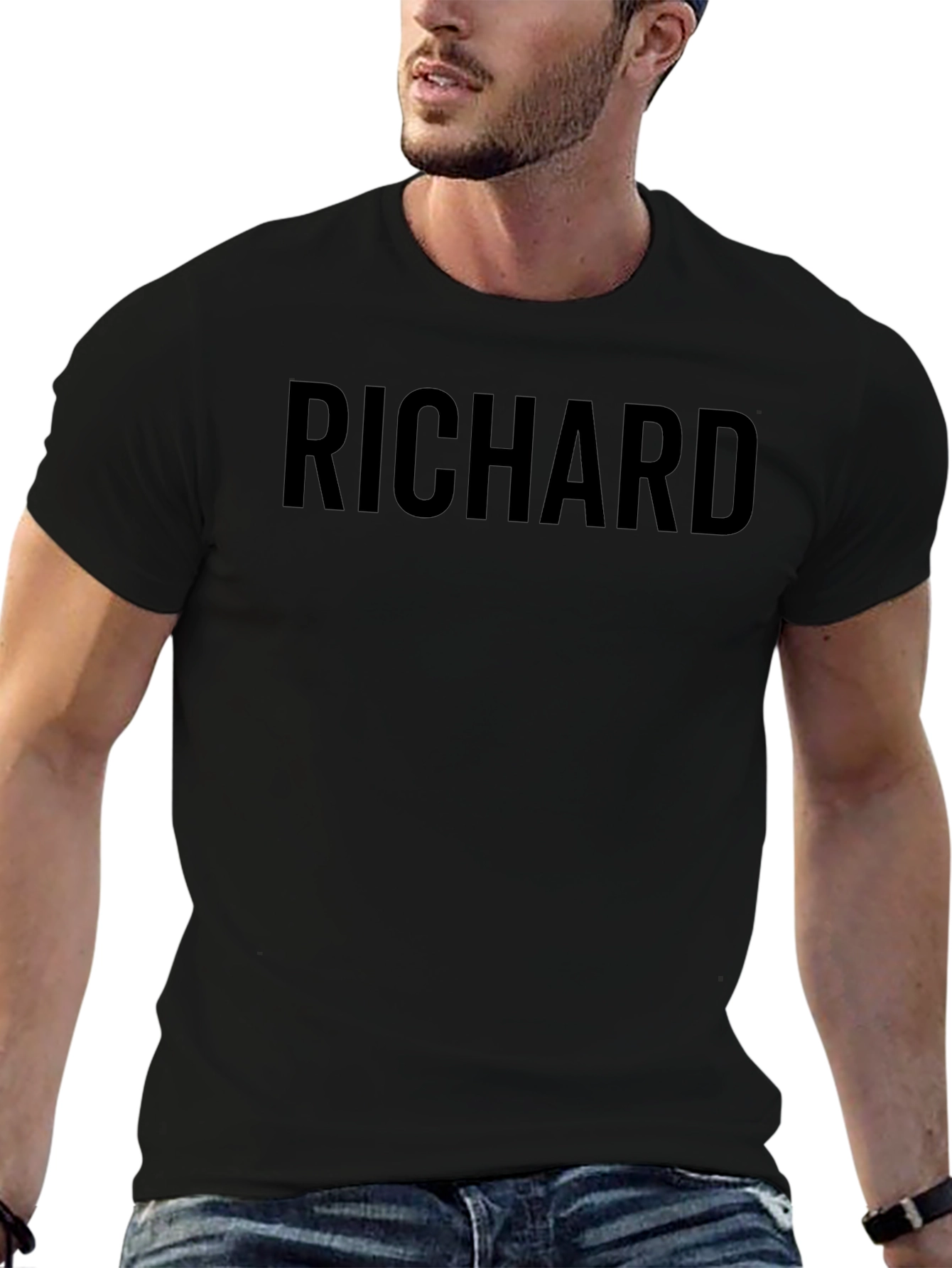 Richard Tee - Classic Black T-Shirt