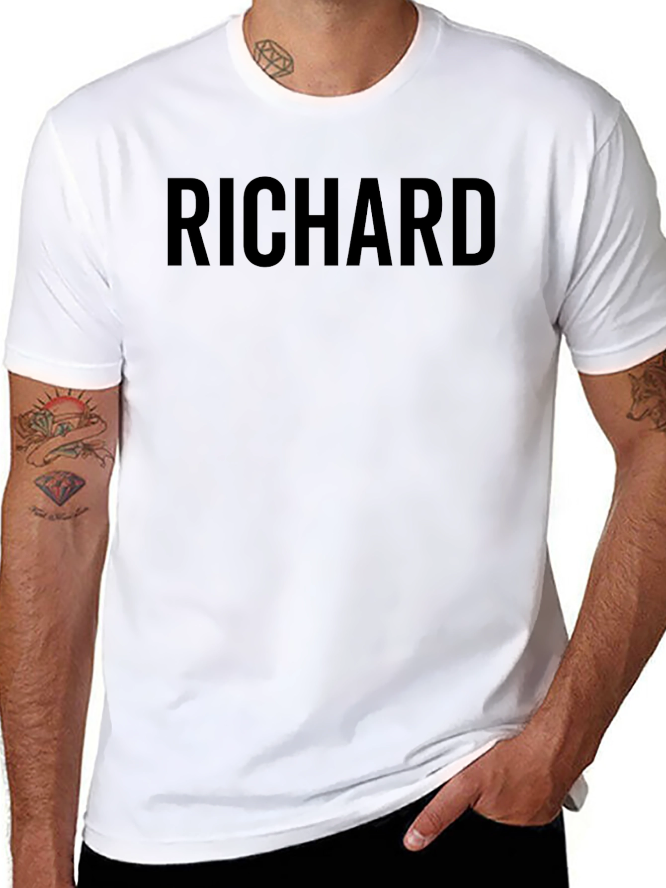Richard Tee - Classic Black T-Shirt
