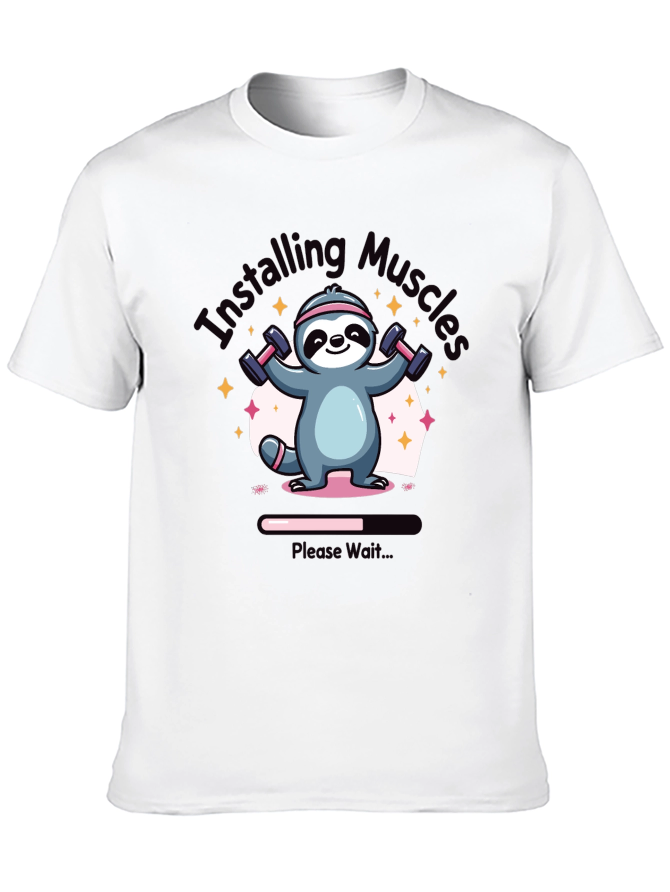 Installing Muscles Sloth Graphic Tee