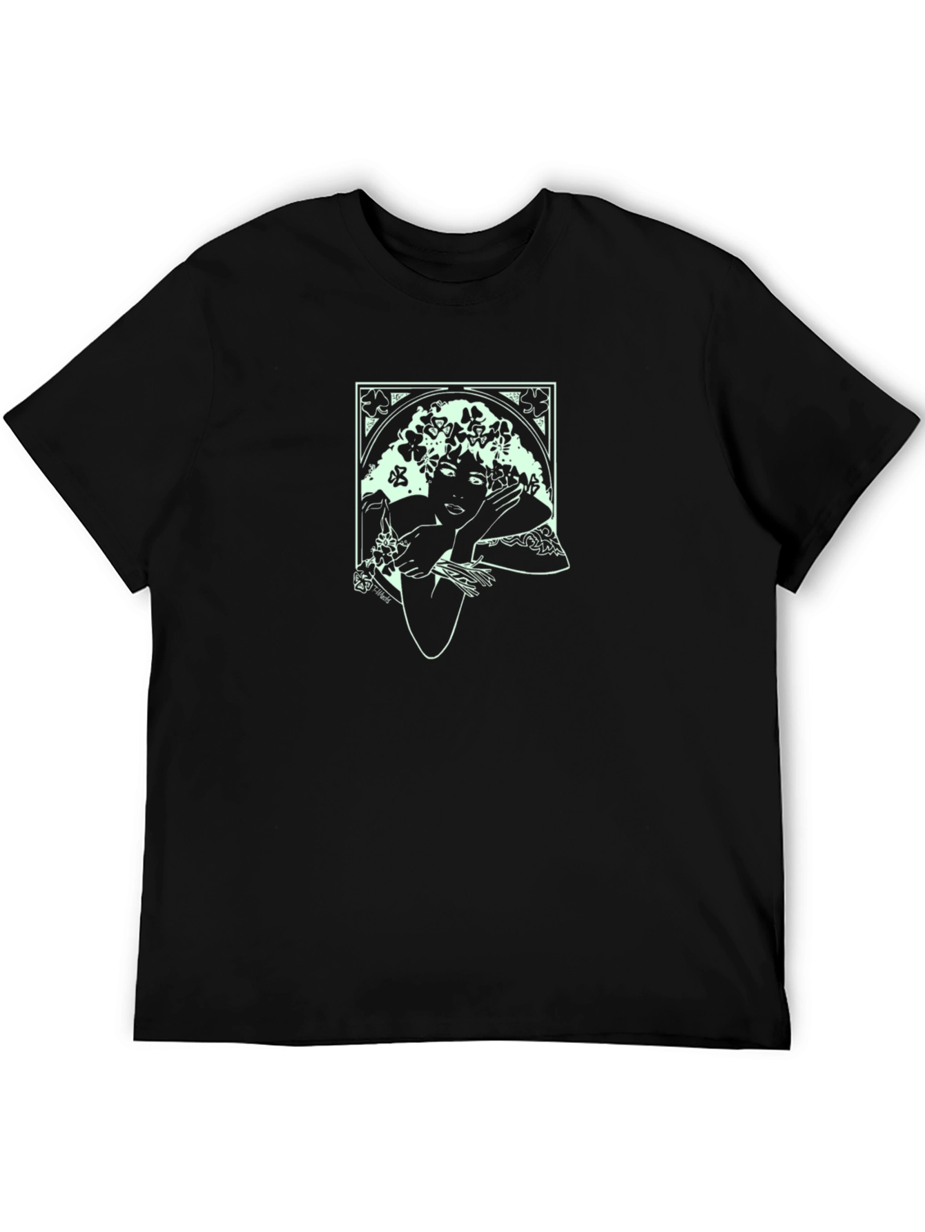 Art Nouveau Woman T-Shirt - Elegant Graphic Tee
