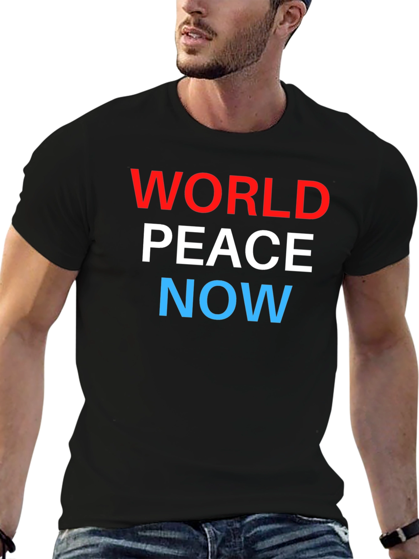 World Peace Now Graphic Tee - Black