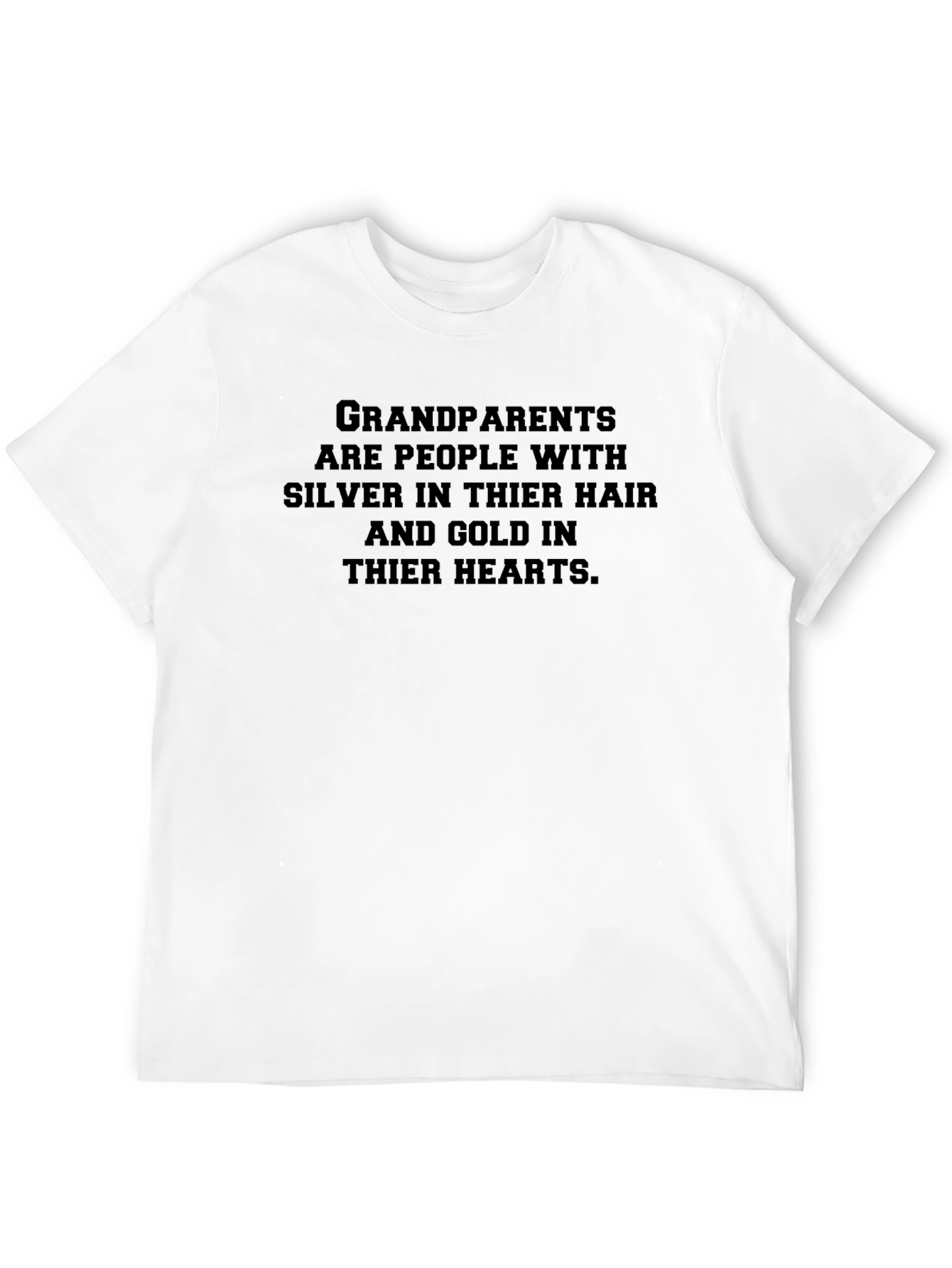 Grandparents Silver Gold Hearts T-Shirt