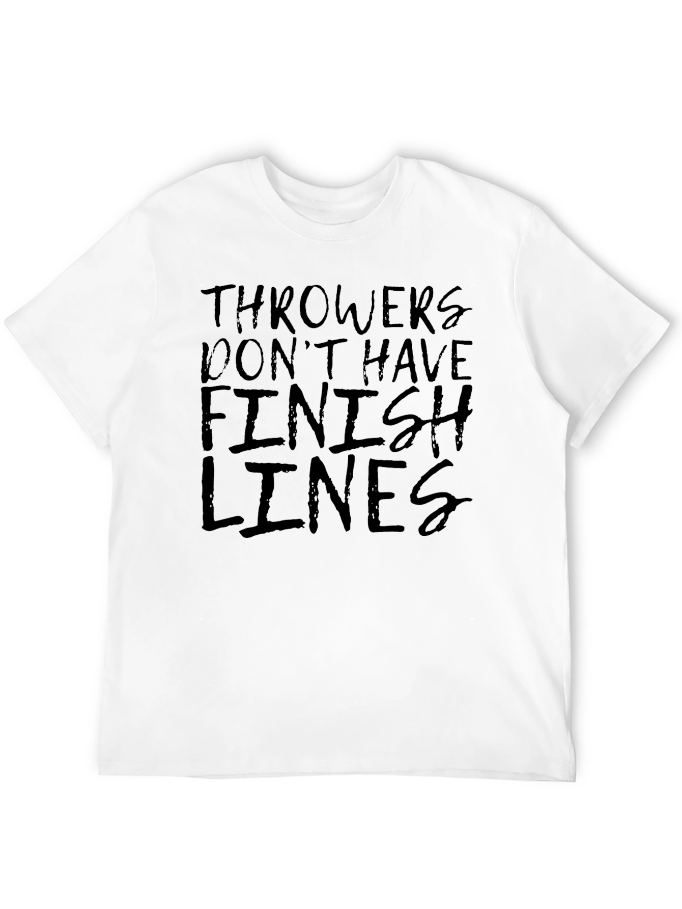 Throwers Dont Have Finish Lines Mens Black T-Shirt