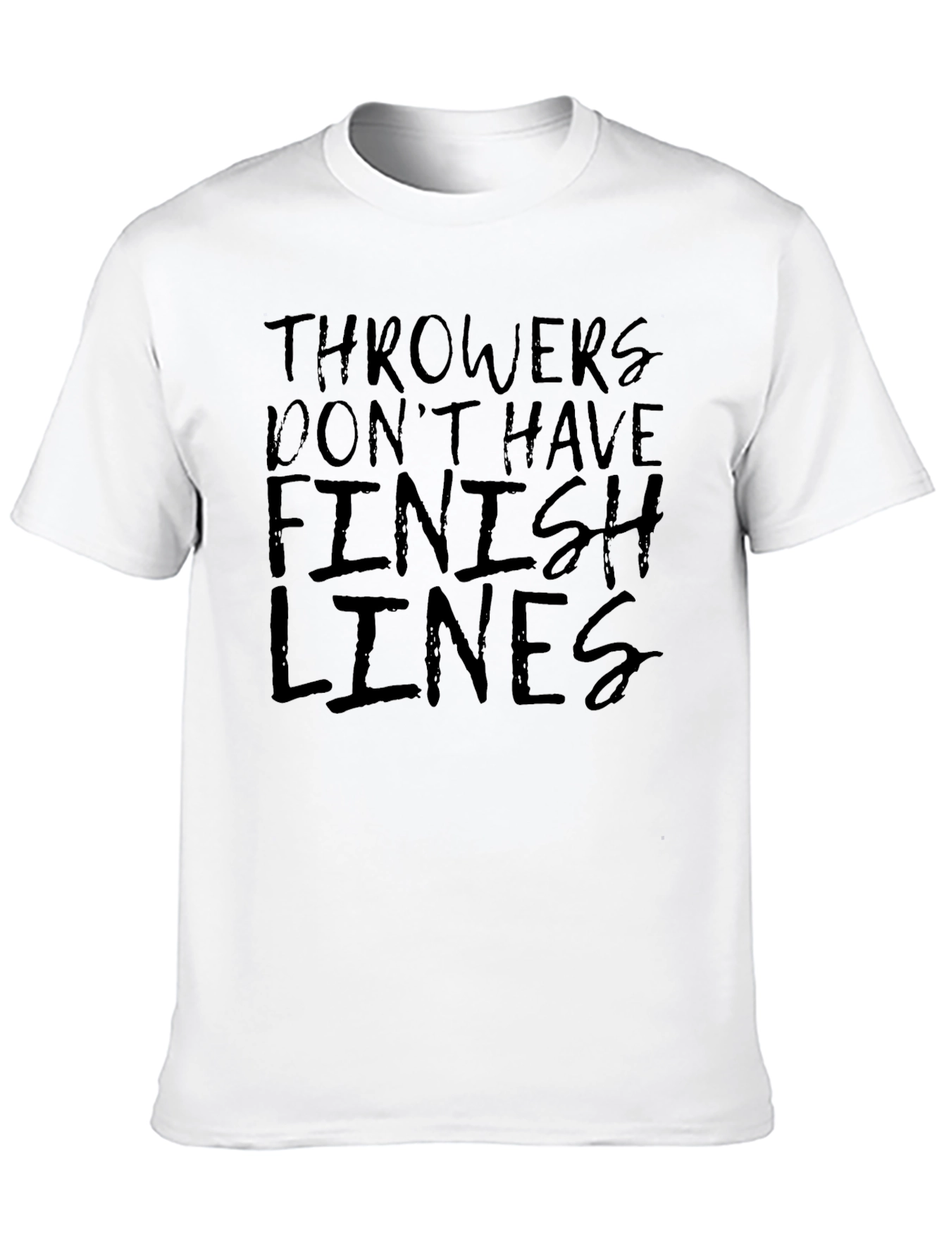 Throwers Dont Have Finish Lines Mens Black T-Shirt