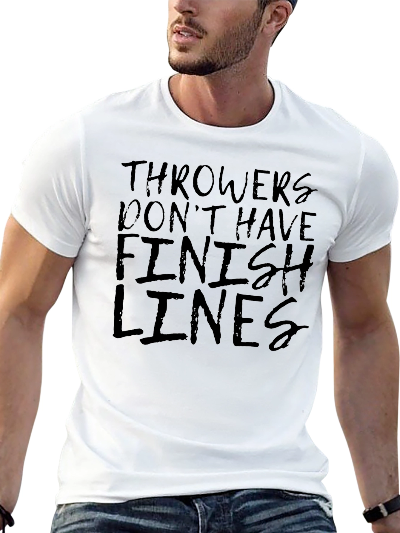 Throwers Dont Have Finish Lines Mens Black T-Shirt