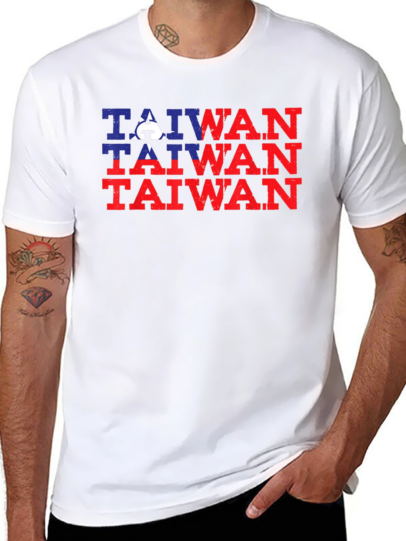 Taiwan Flag T-Shirt - Distressed Patriotic Tee