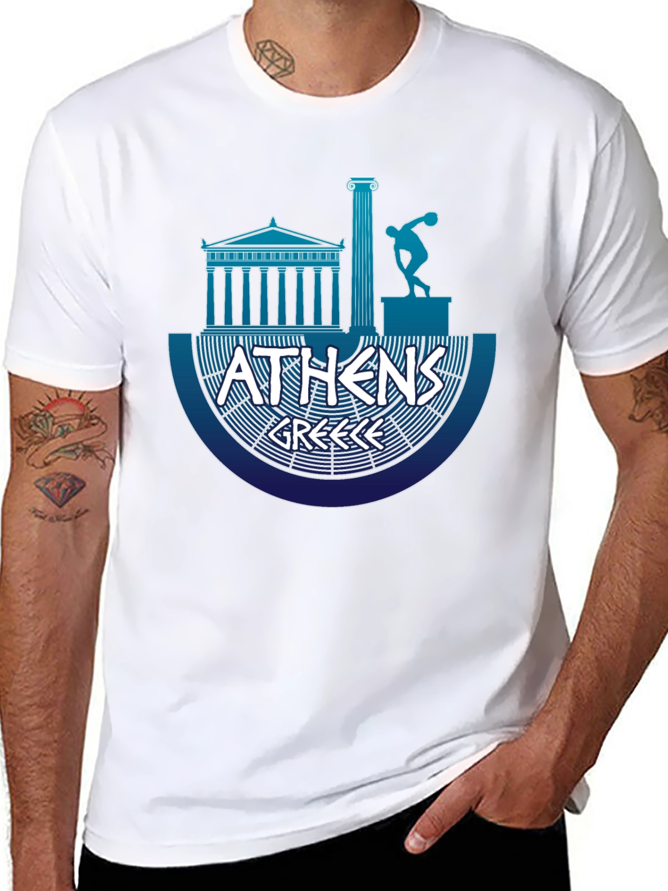 Athens Greece Graphic T-Shirt - Classic Souvenir Tee