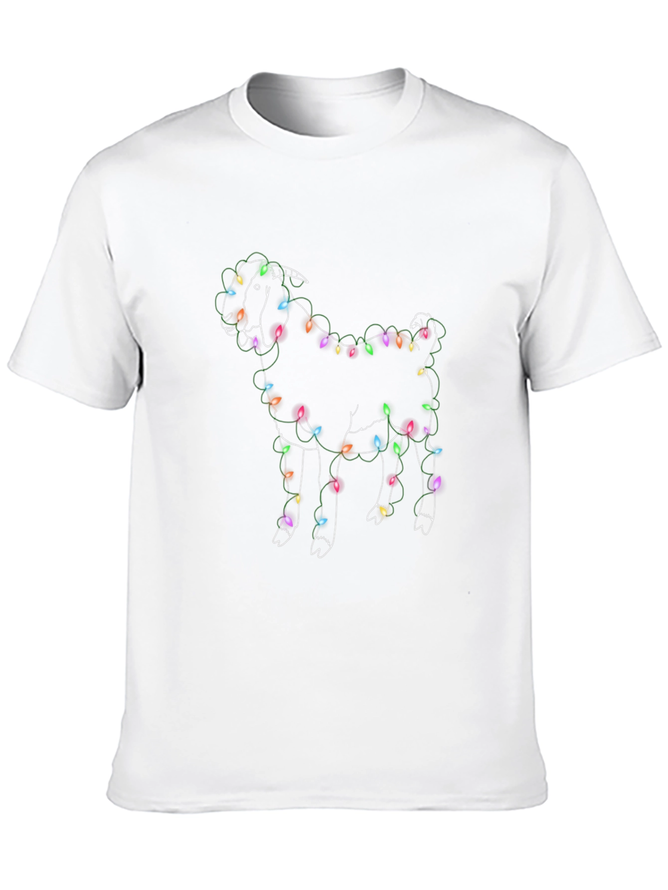 Festive Goat Christmas Lights T-Shirt