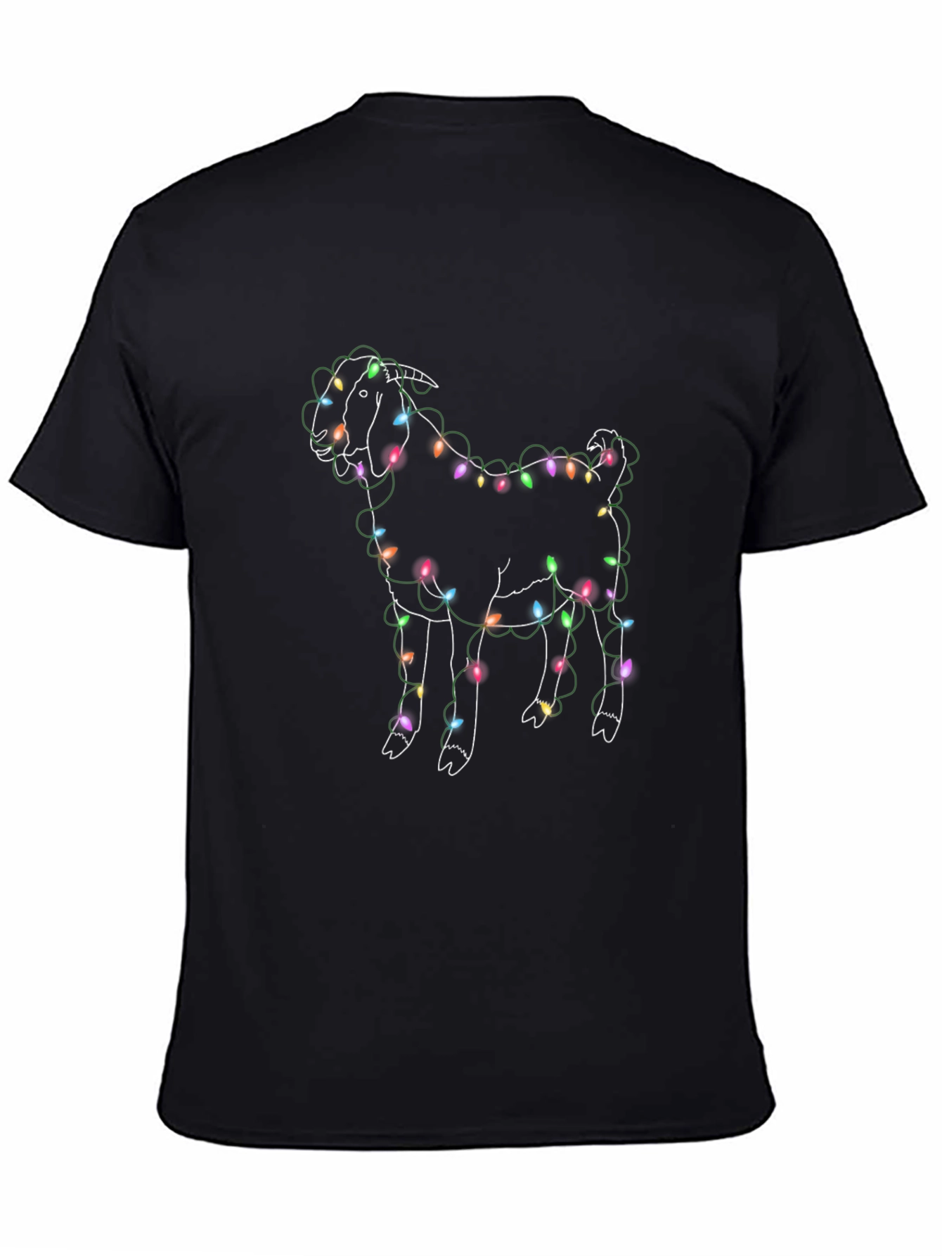 Festive Goat Christmas Lights T-Shirt