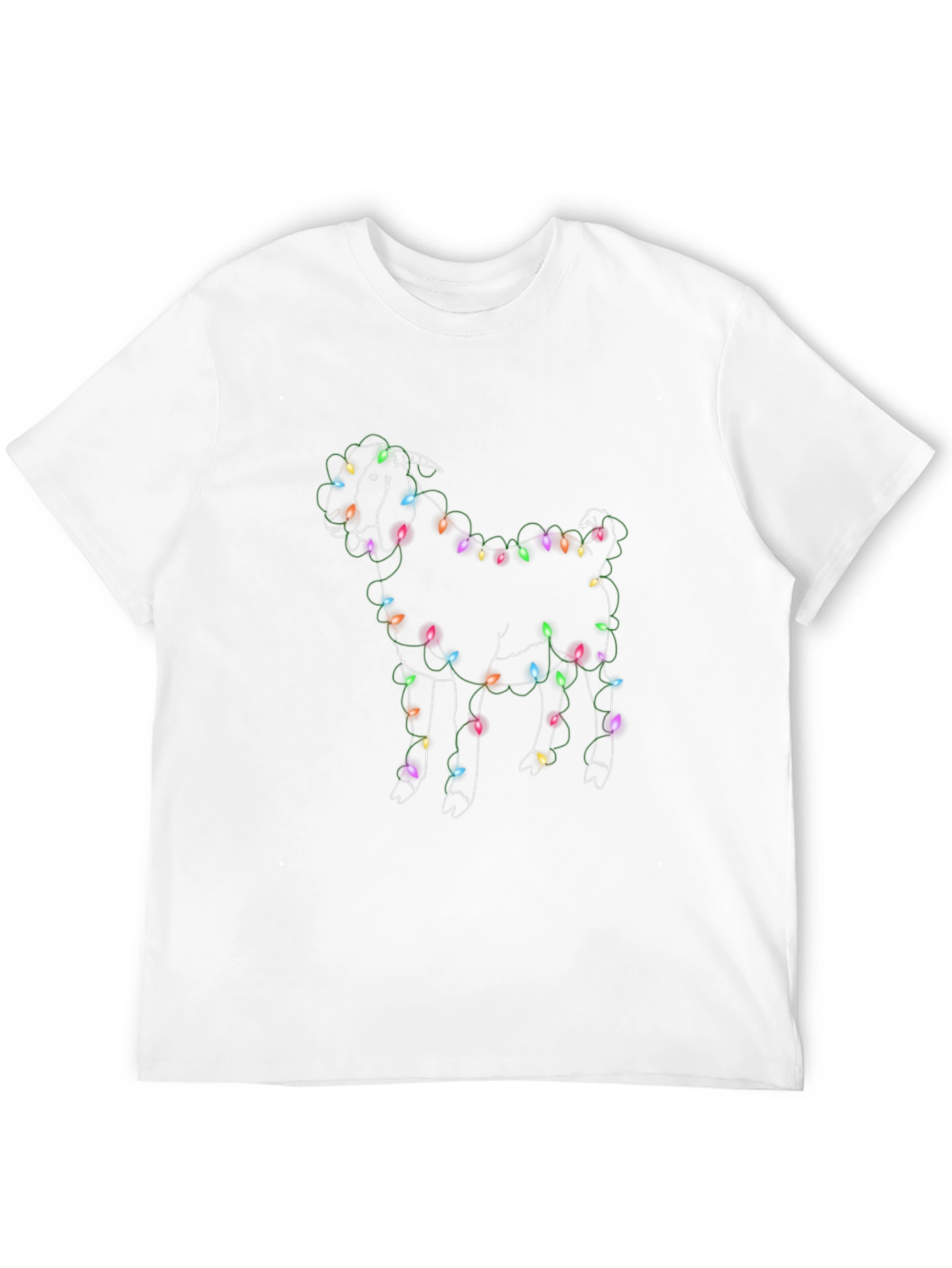 Festive Goat Christmas Lights T-Shirt