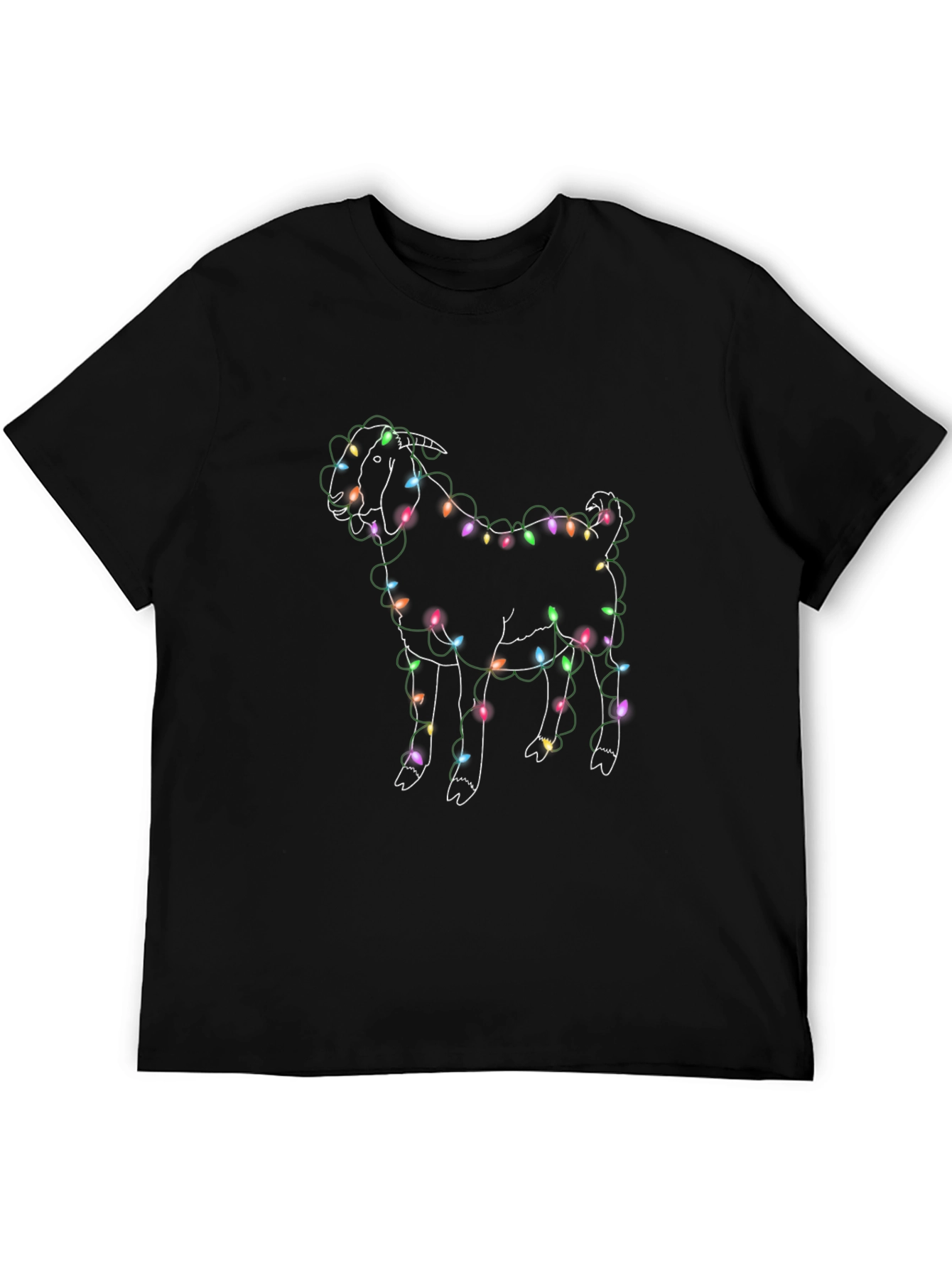 Festive Goat Christmas Lights T-Shirt