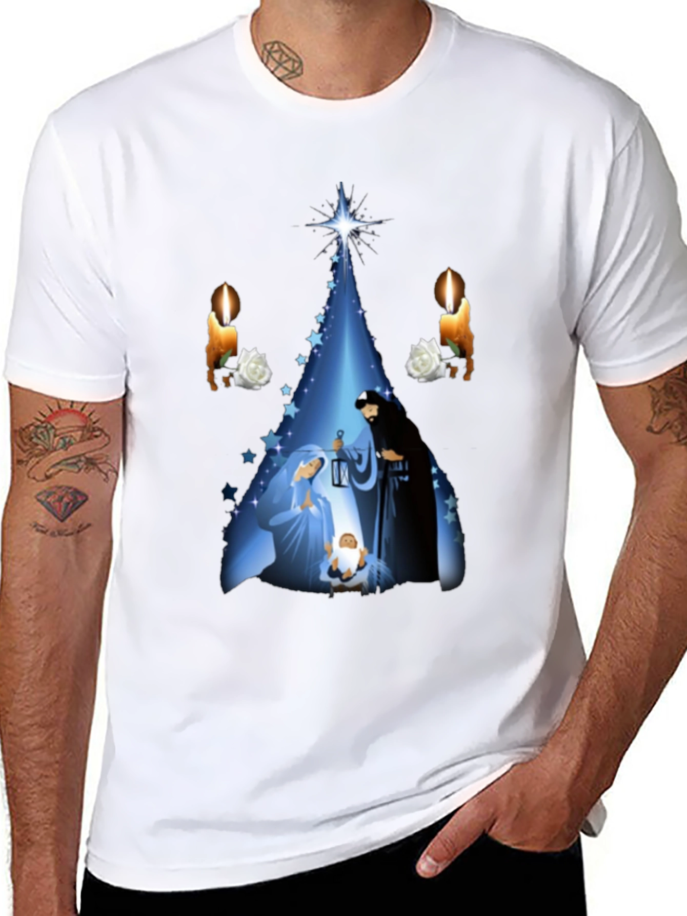 Nativity Scene Graphic T-Shirt