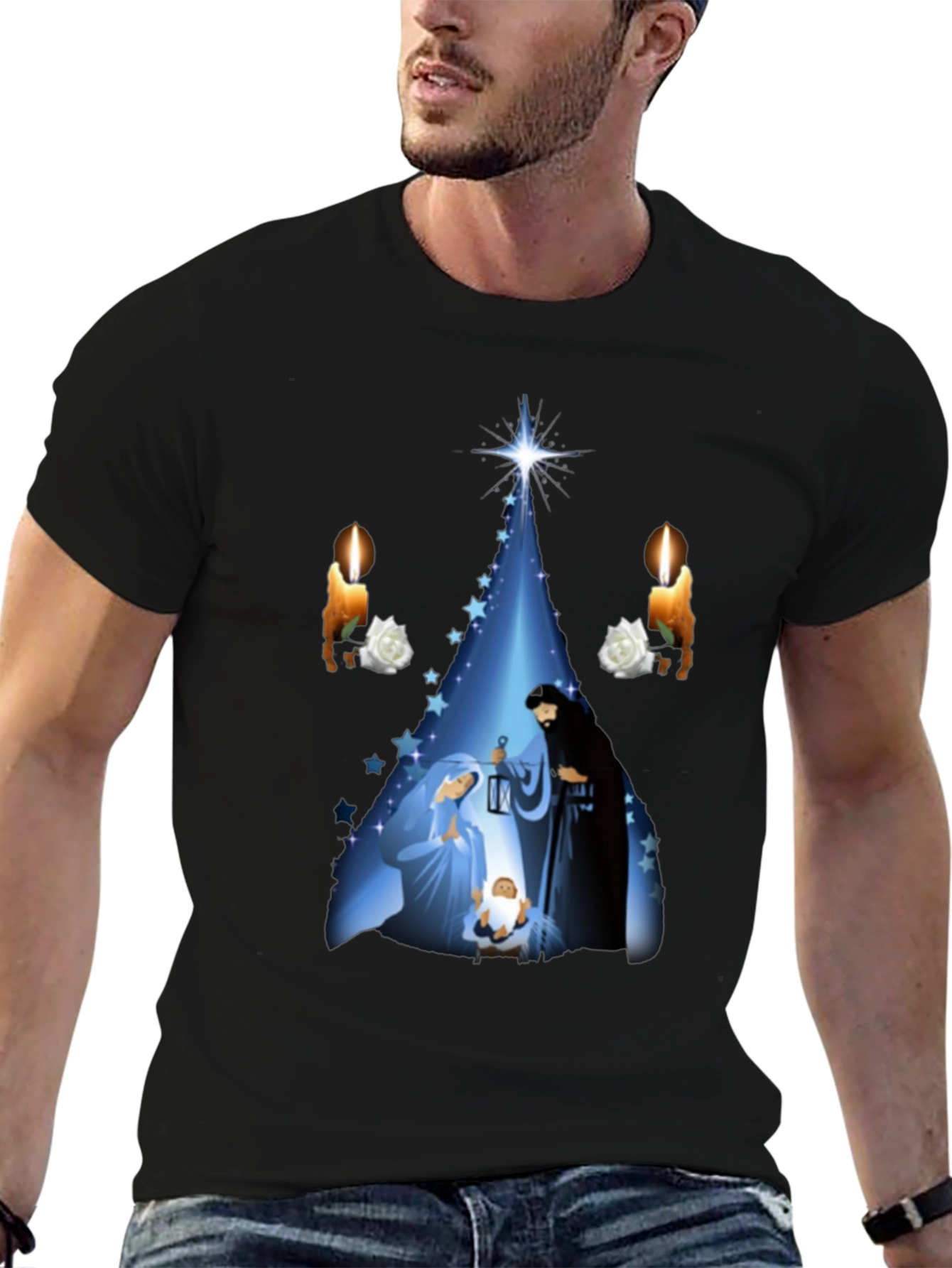 Nativity Scene Graphic T-Shirt