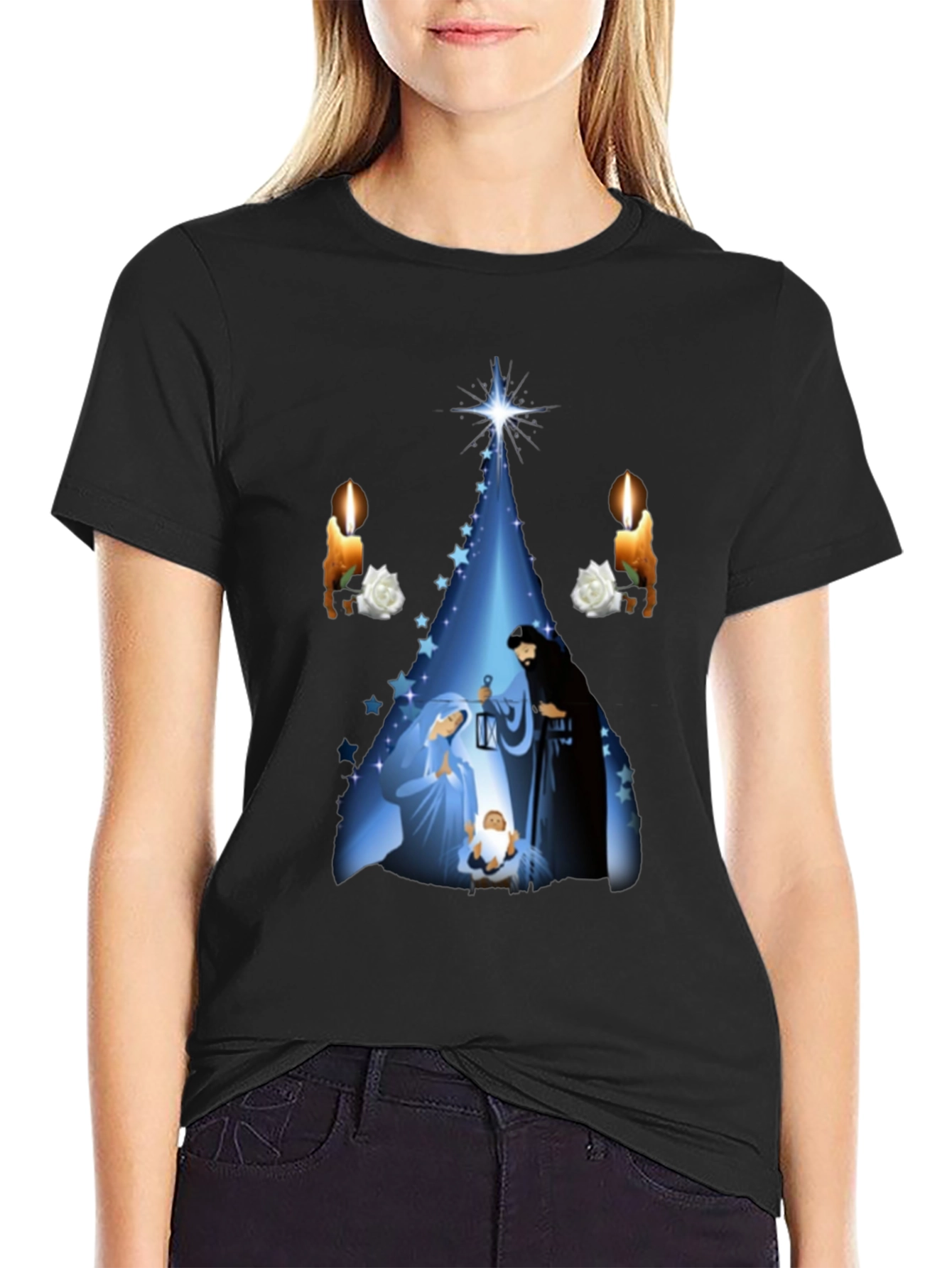 Nativity Scene Graphic T-Shirt