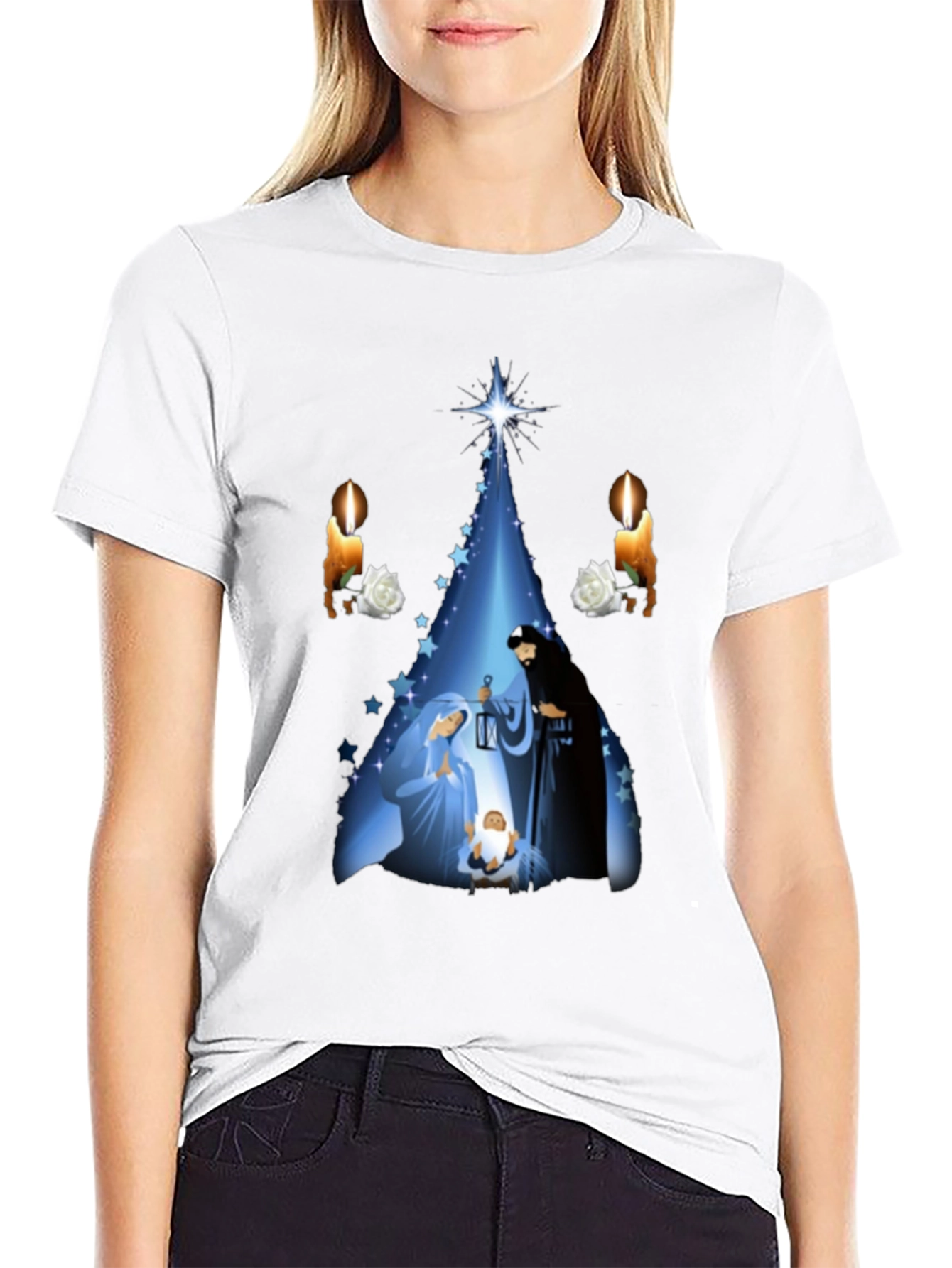 Nativity Scene Graphic T-Shirt