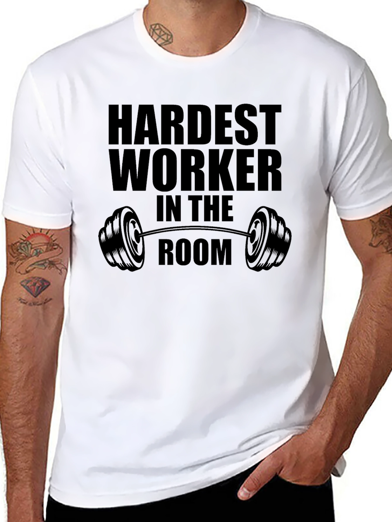 Hardest Worker In The Room Black T-Shirt