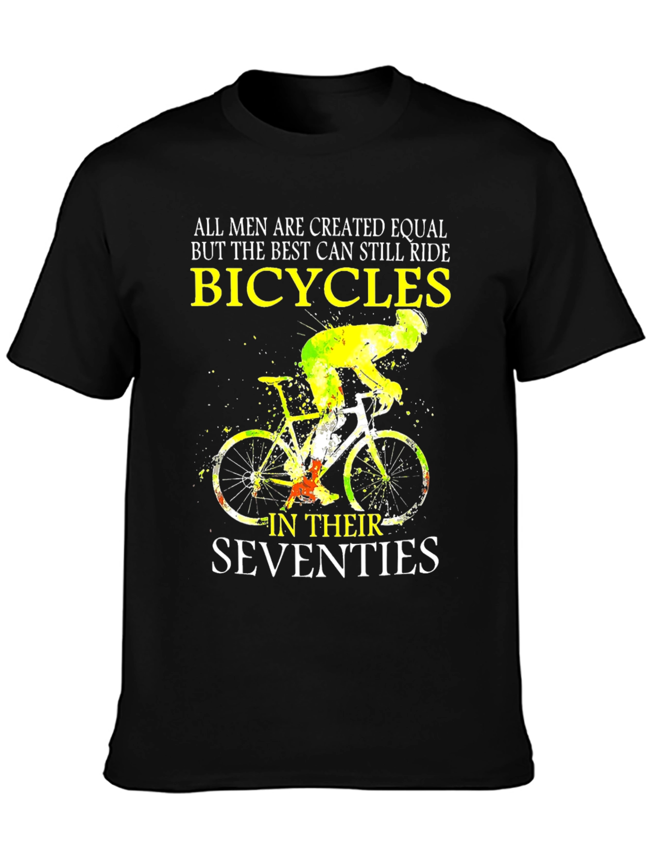 Bicycles Seventies Mens Black Graphic Tee