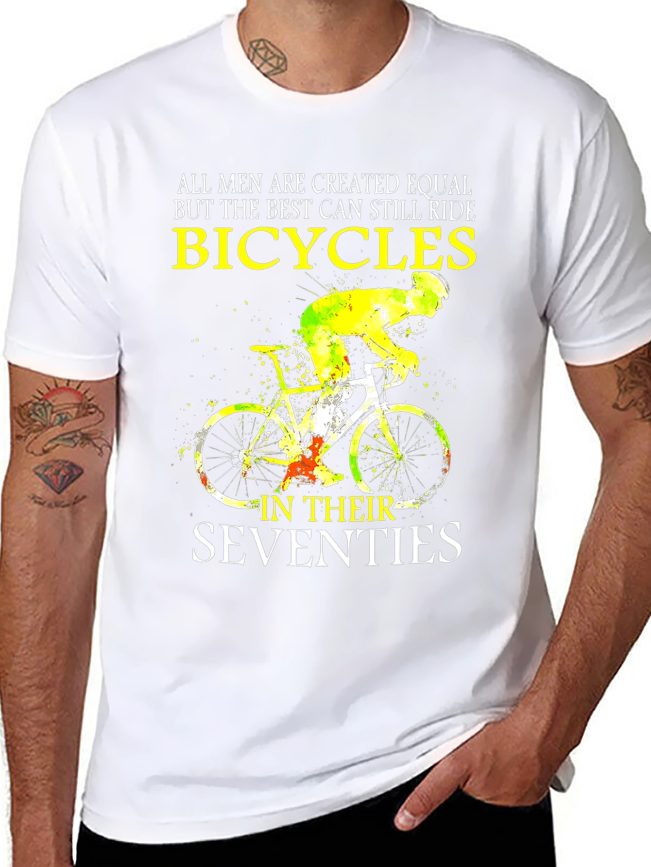Bicycles Seventies Mens Black Graphic Tee