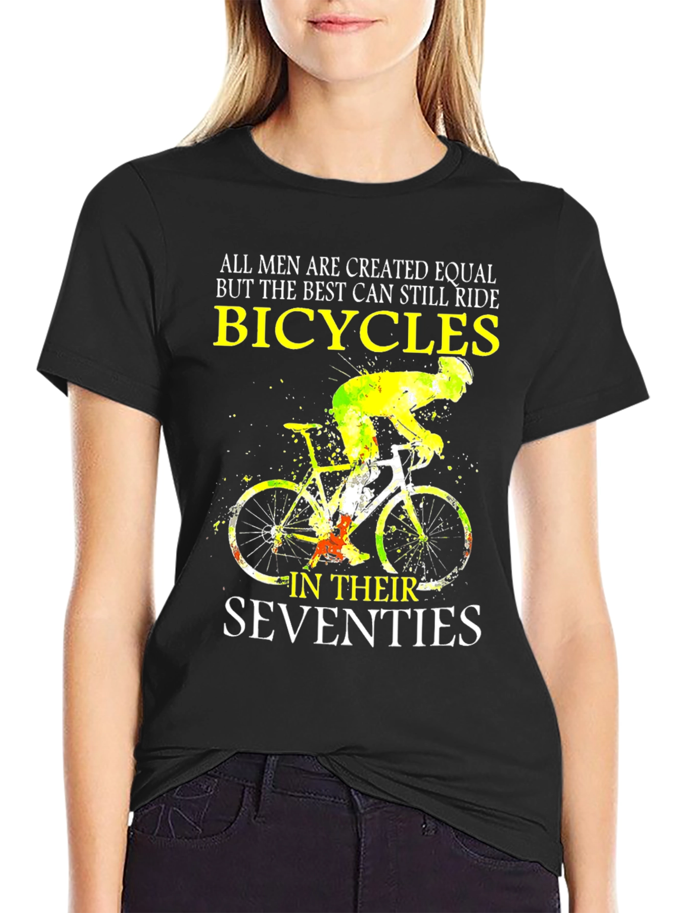 Bicycles Seventies Mens Black Graphic Tee