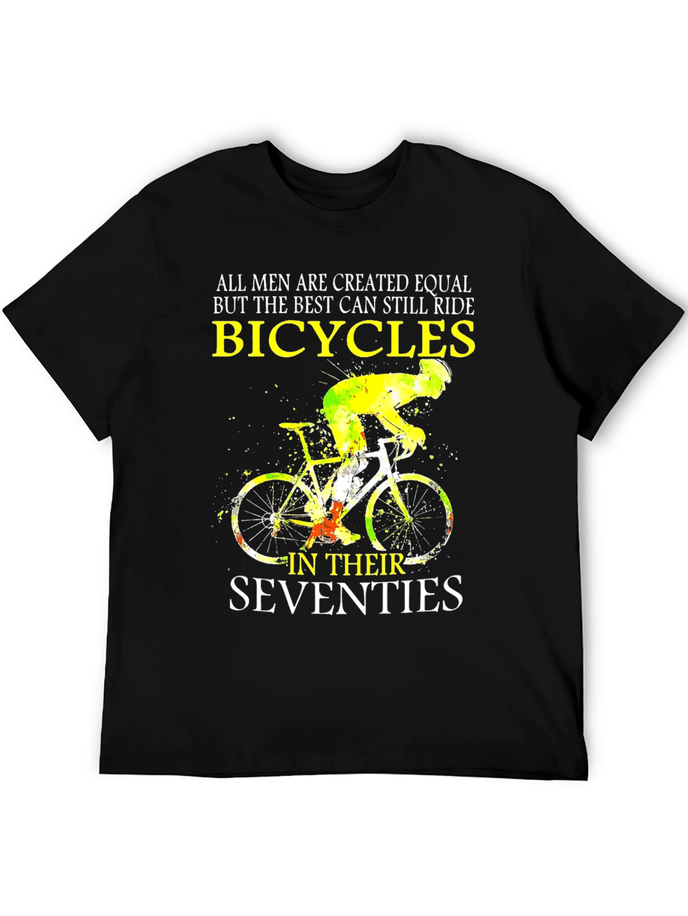 Bicycles Seventies Mens Black Graphic Tee