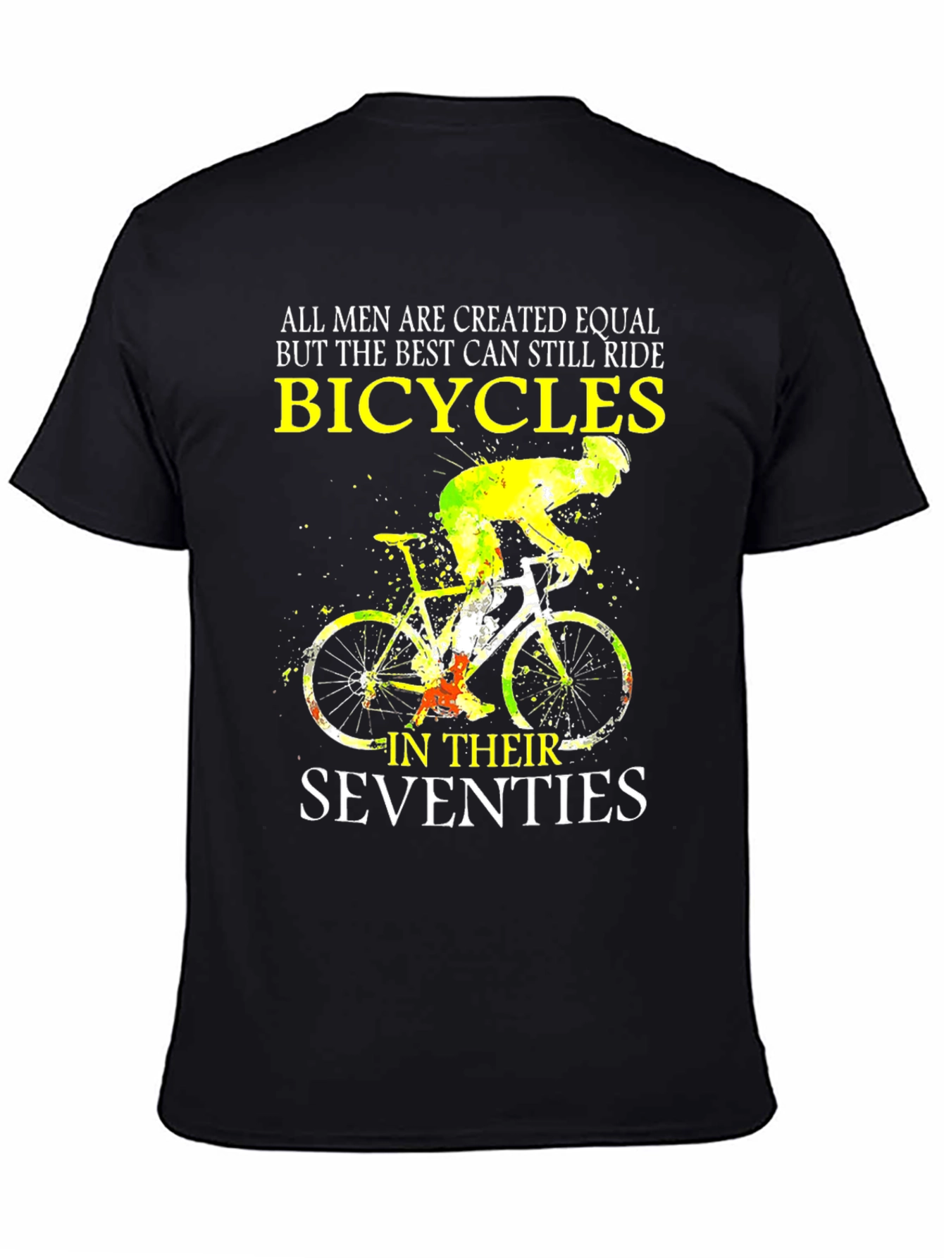 Bicycles Seventies Mens Black Graphic Tee