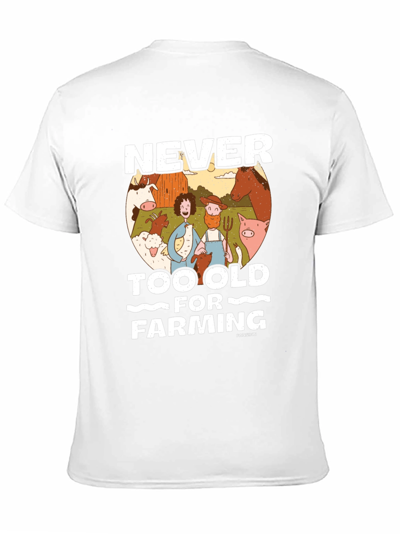 Never Too Old For Farming Black Graphic Tee