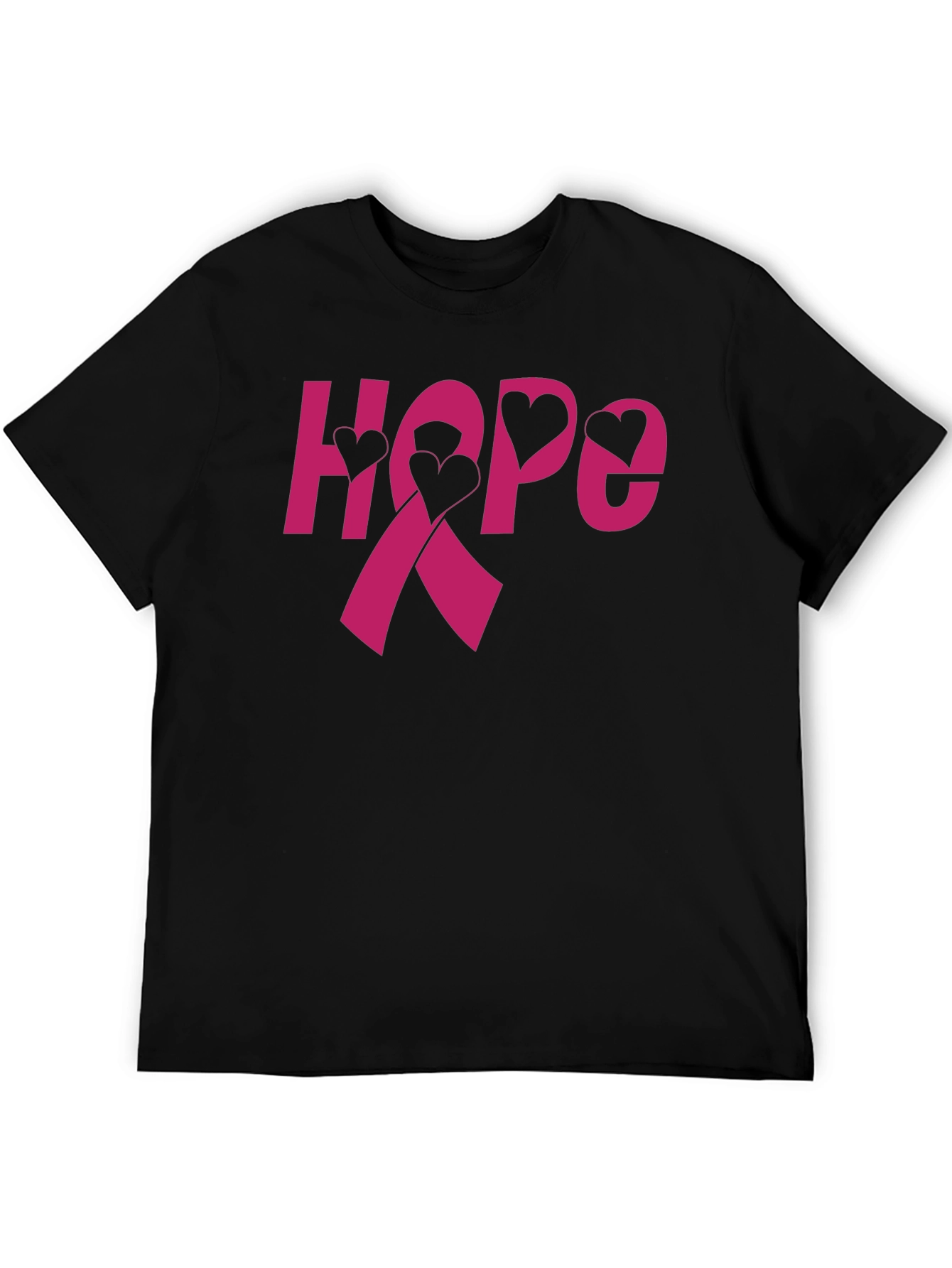 Hope Ribbon Heart T-Shirt - Breast Cancer Awareness