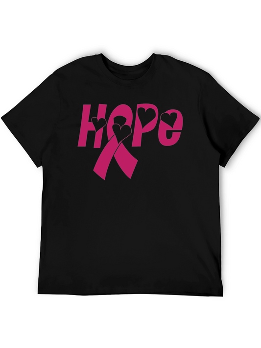 Hope Ribbon Heart T-Shirt - Breast Cancer Awareness