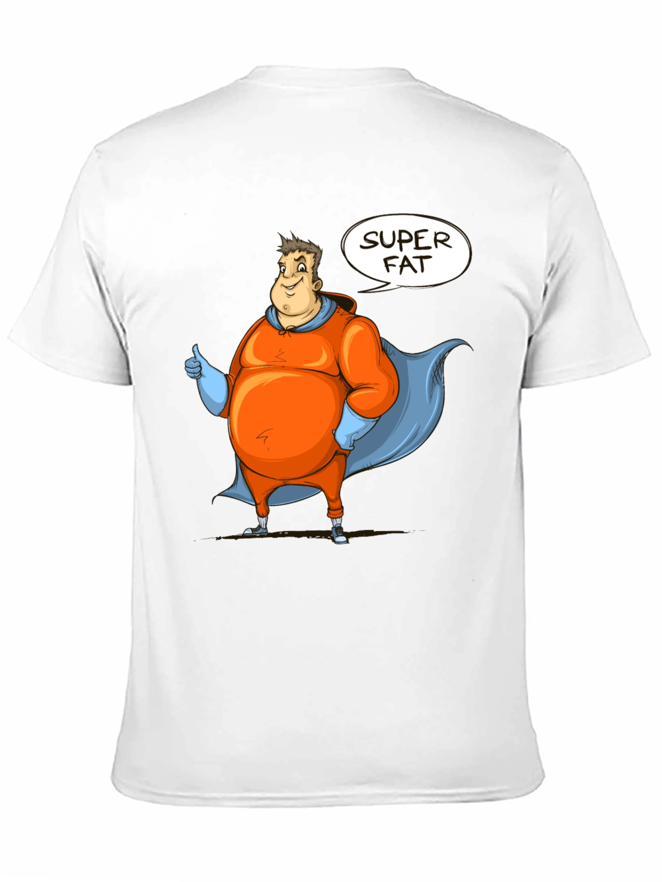 Super Fat Superhero Black Graphic Tee