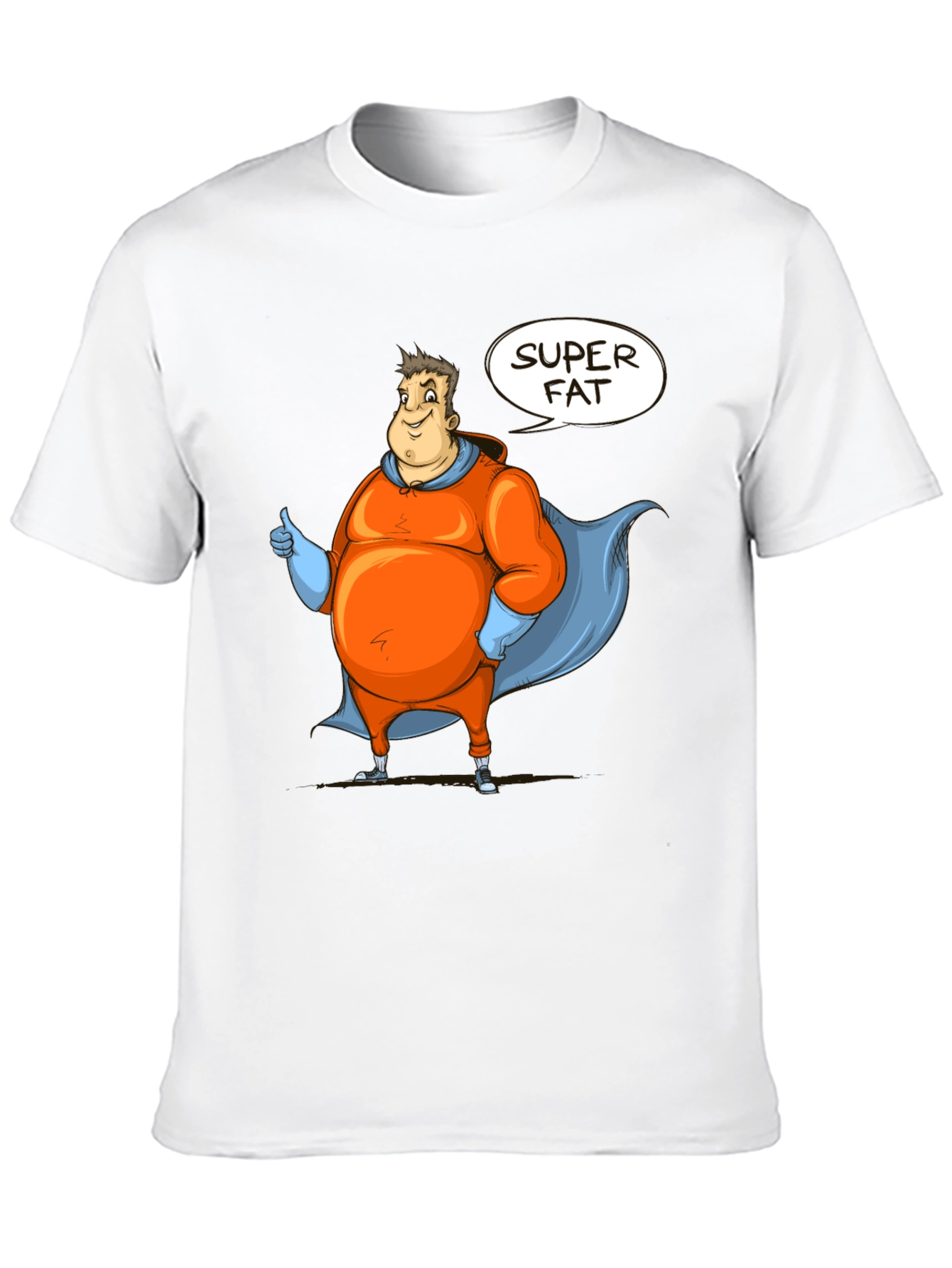 Super Fat Superhero Black Graphic Tee