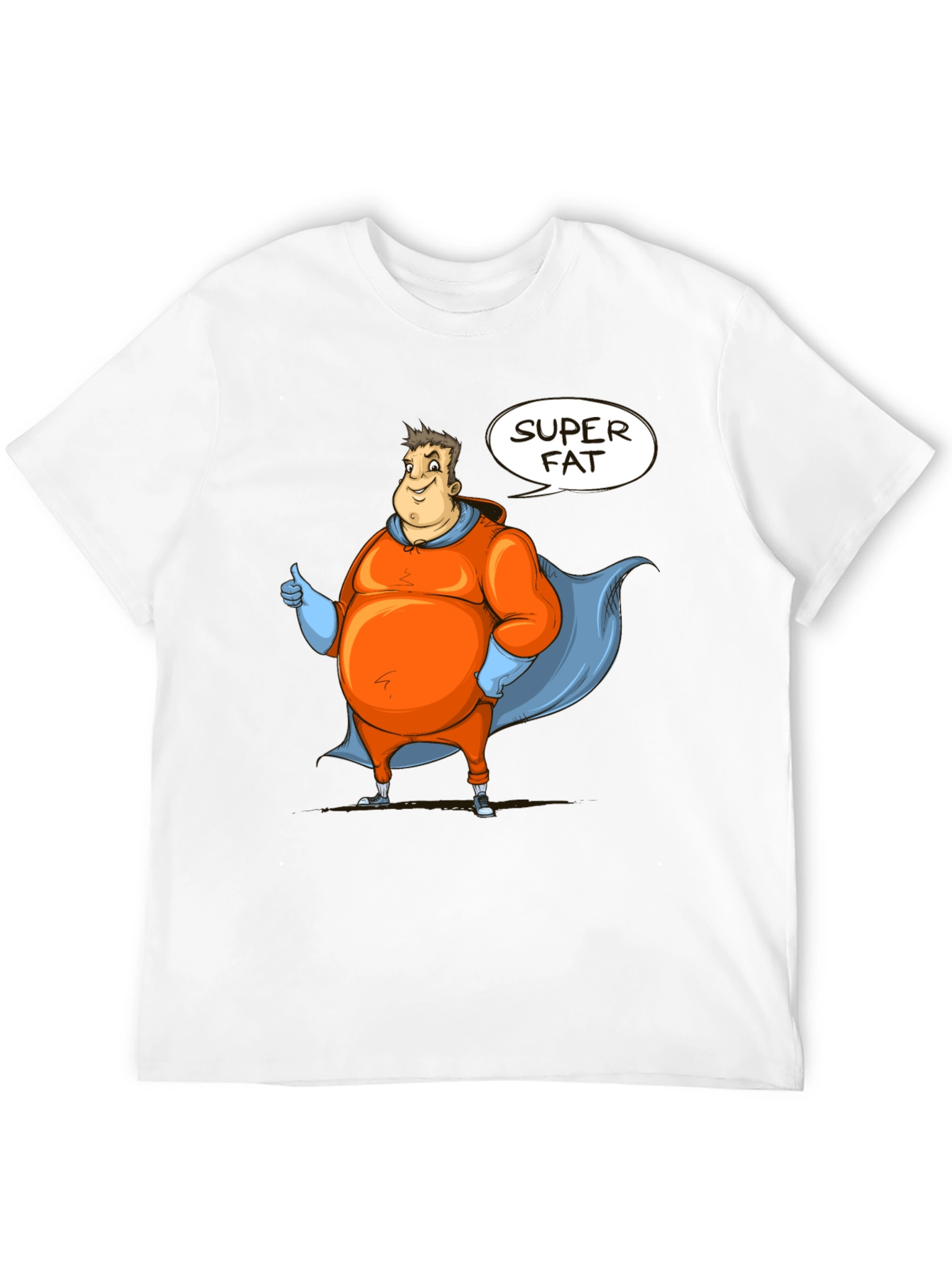 Super Fat Superhero Black Graphic Tee