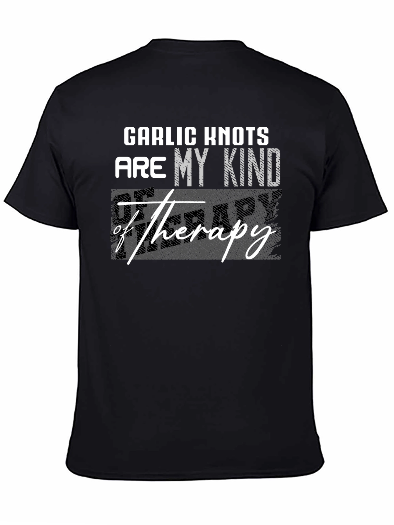 Garlic Knots Therapy T-Shirt - Funny Foodie Tee