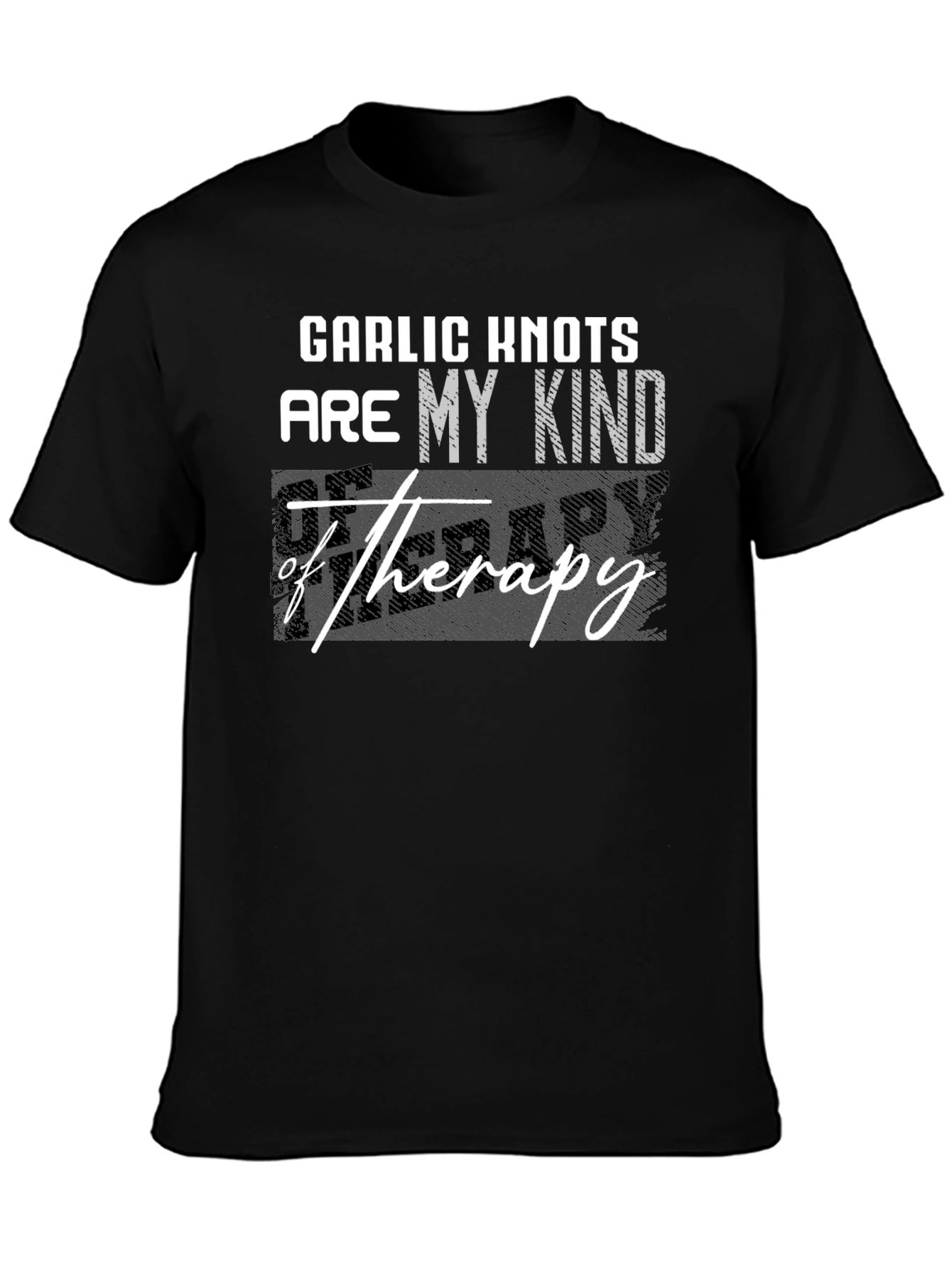 Garlic Knots Therapy T-Shirt - Funny Foodie Tee