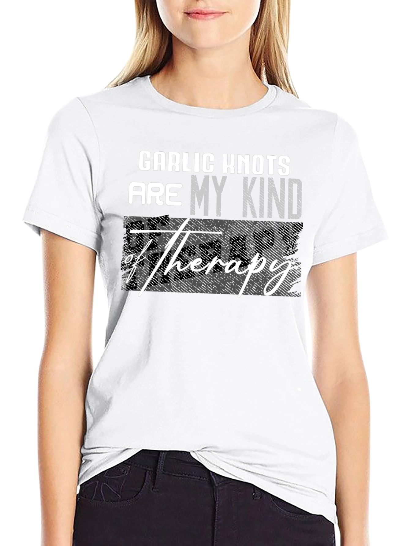 Garlic Knots Therapy T-Shirt - Funny Foodie Tee