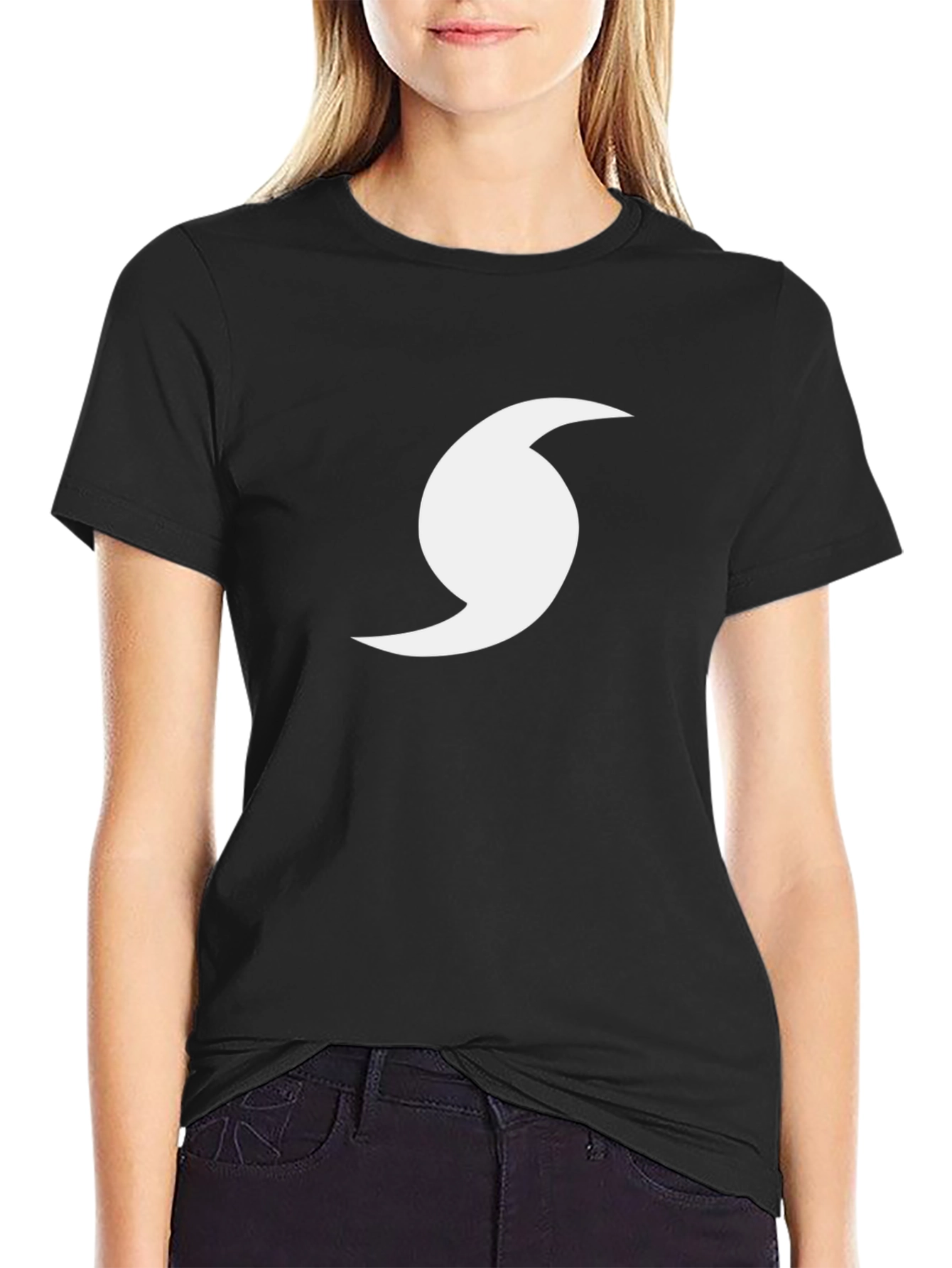 Hurricane Symbol Graphic Tee - Black Cotton Comfort
