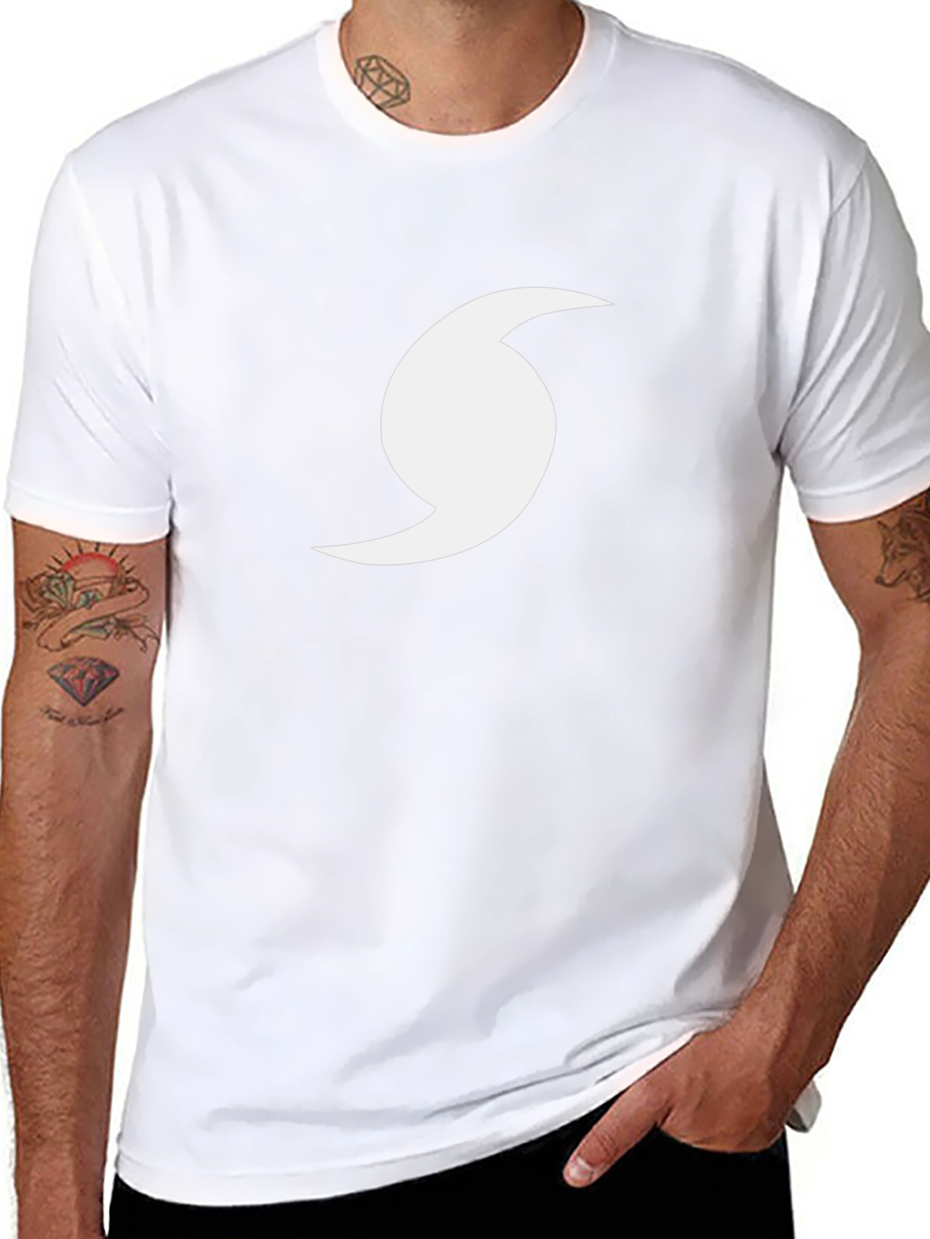 Hurricane Symbol Graphic Tee - Black Cotton Comfort
