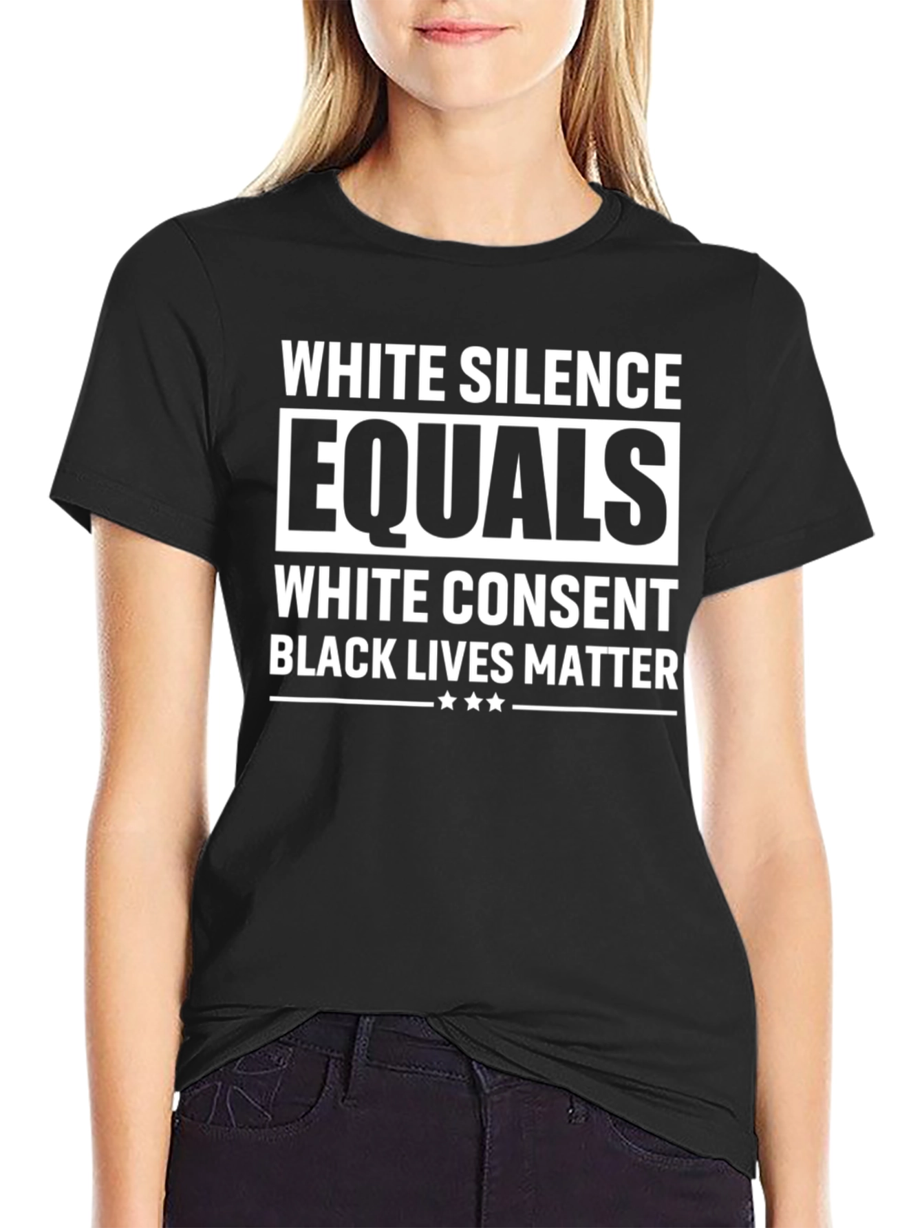 White Silence Equals White Consent Black Lives Matter T-Shirt