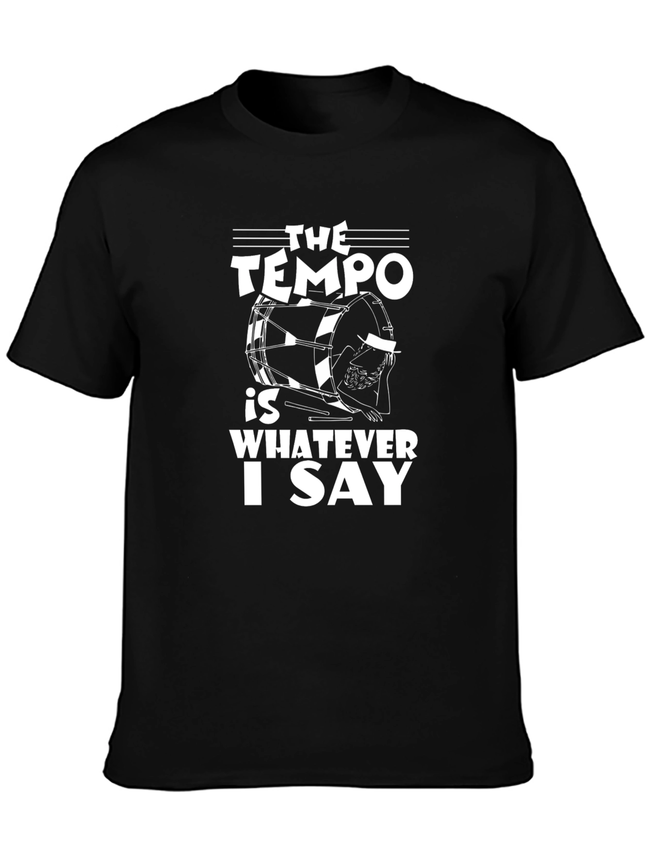 Tempo Drummer T-Shirt - Music Humor Tee