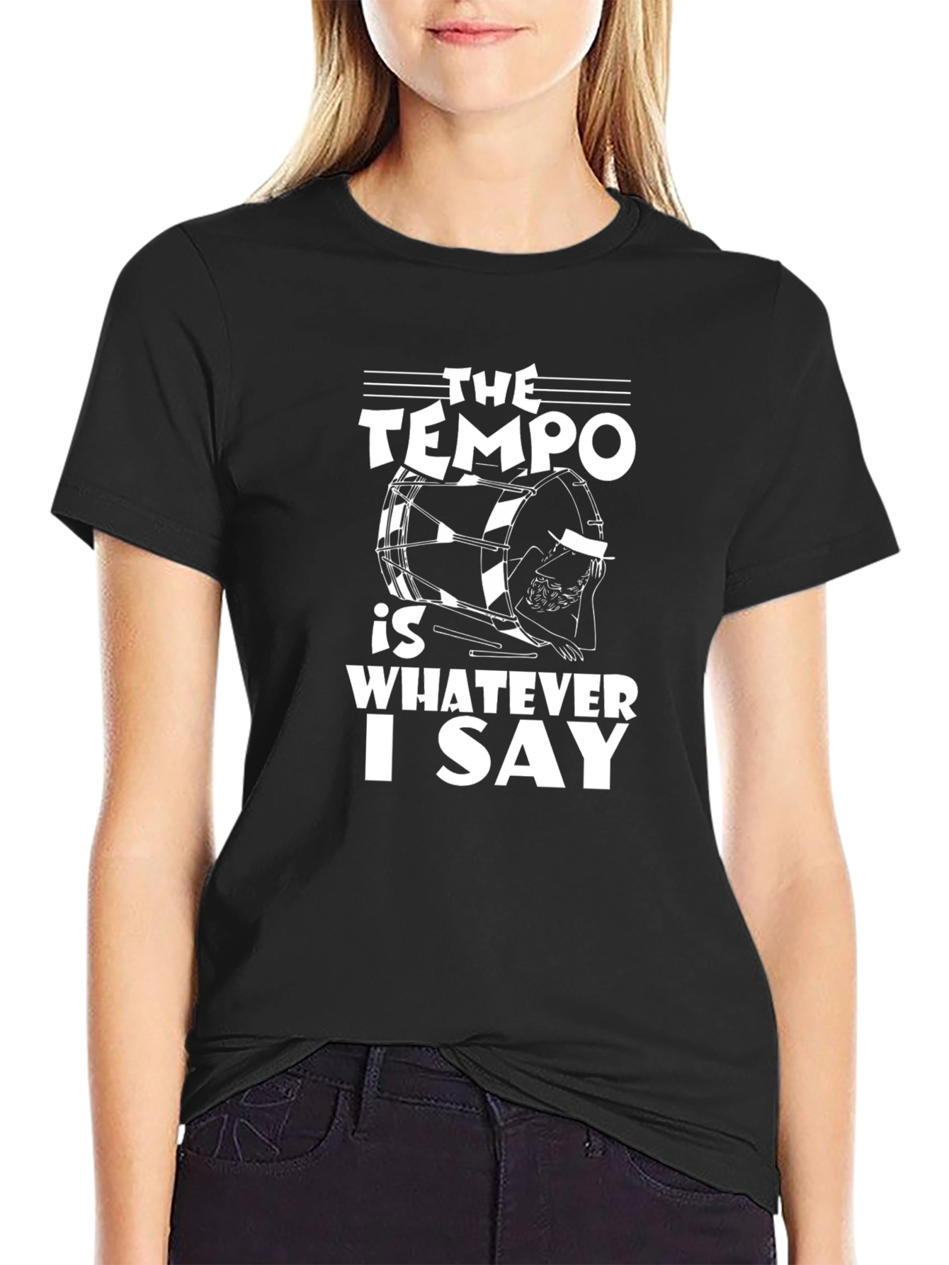 Tempo Drummer T-Shirt - Music Humor Tee