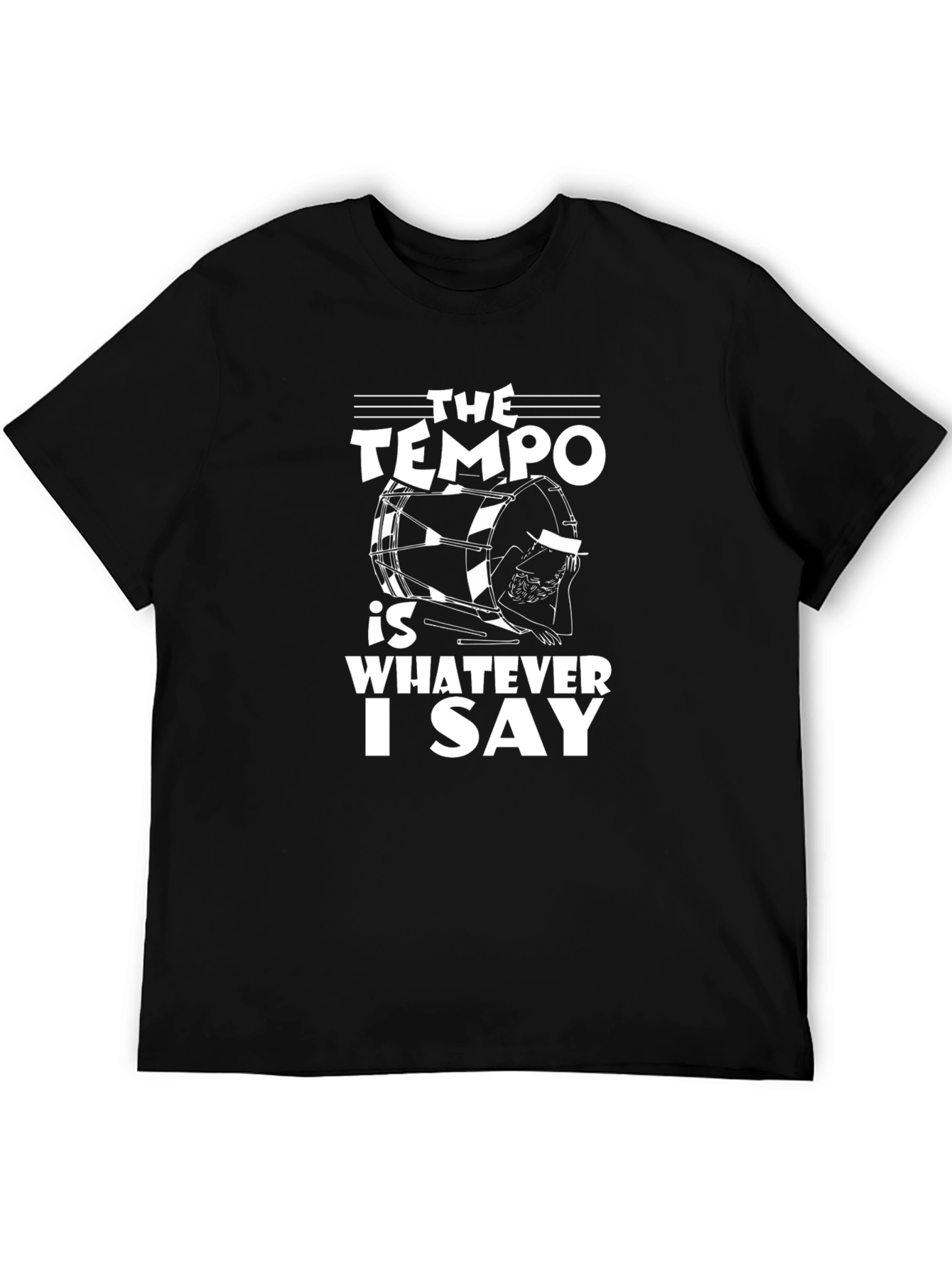 Tempo Drummer T-Shirt - Music Humor Tee