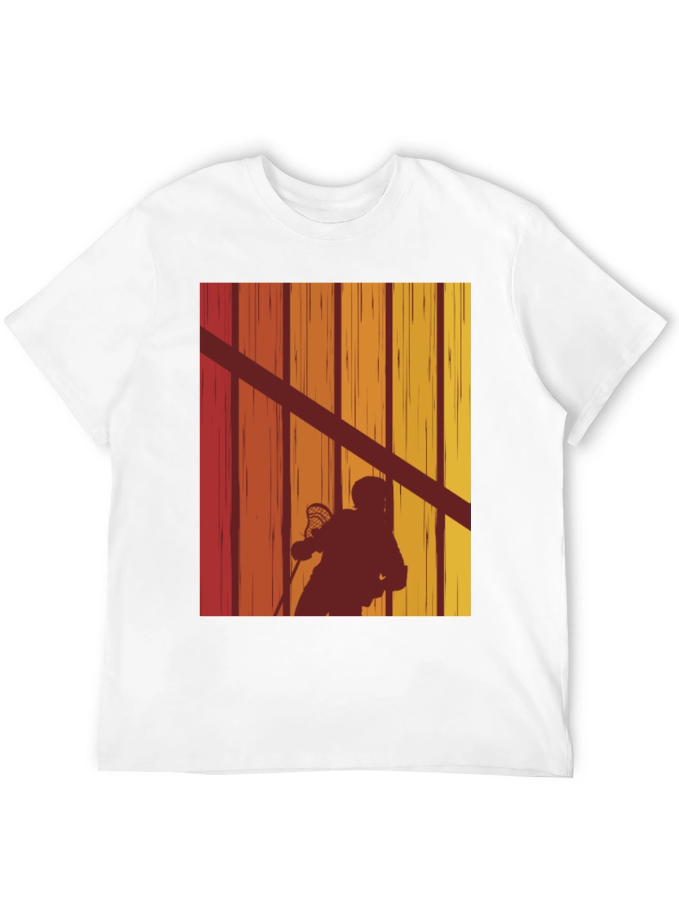 Retro Lacrosse Player T-Shirt