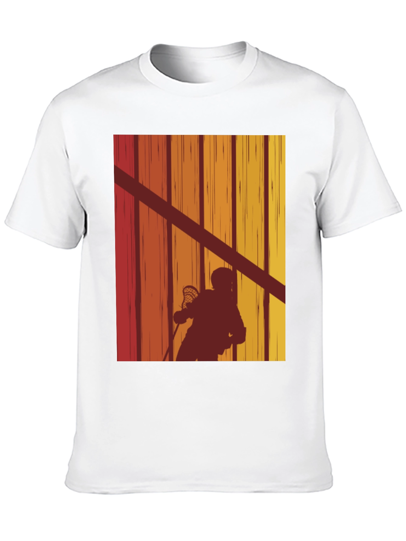 Retro Lacrosse Player T-Shirt