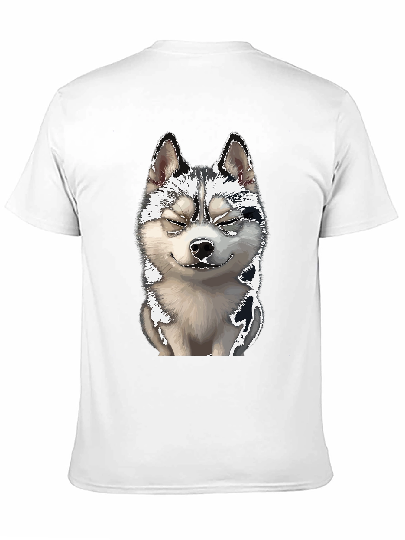 Smiling Husky Dog Graphic T-Shirt