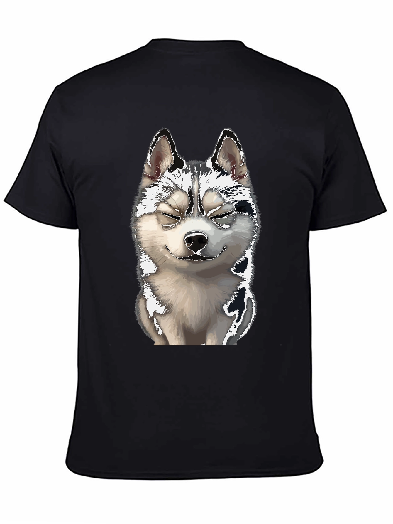 Smiling Husky Dog Graphic T-Shirt