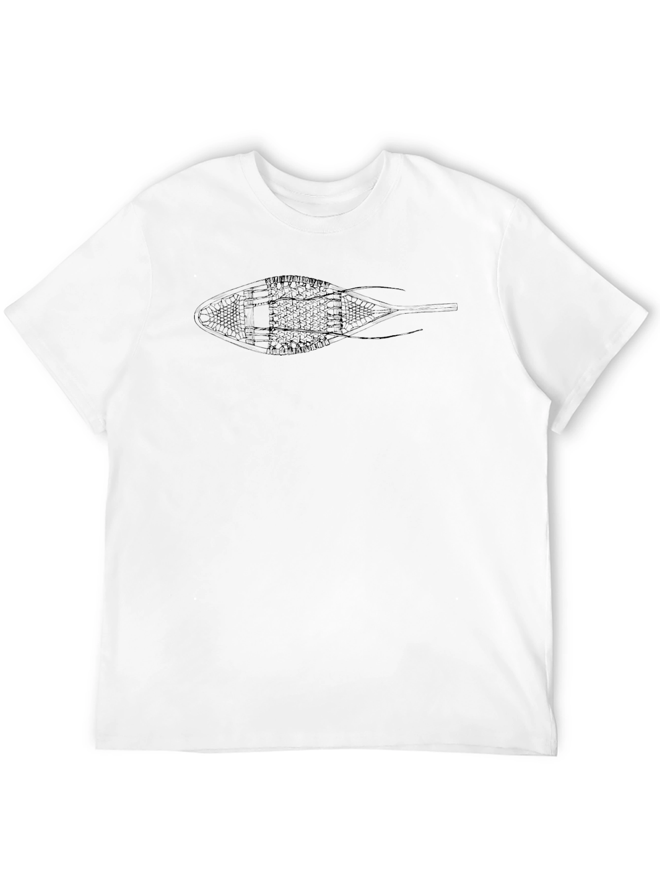 Black T-Shirt with Snowshoe Print