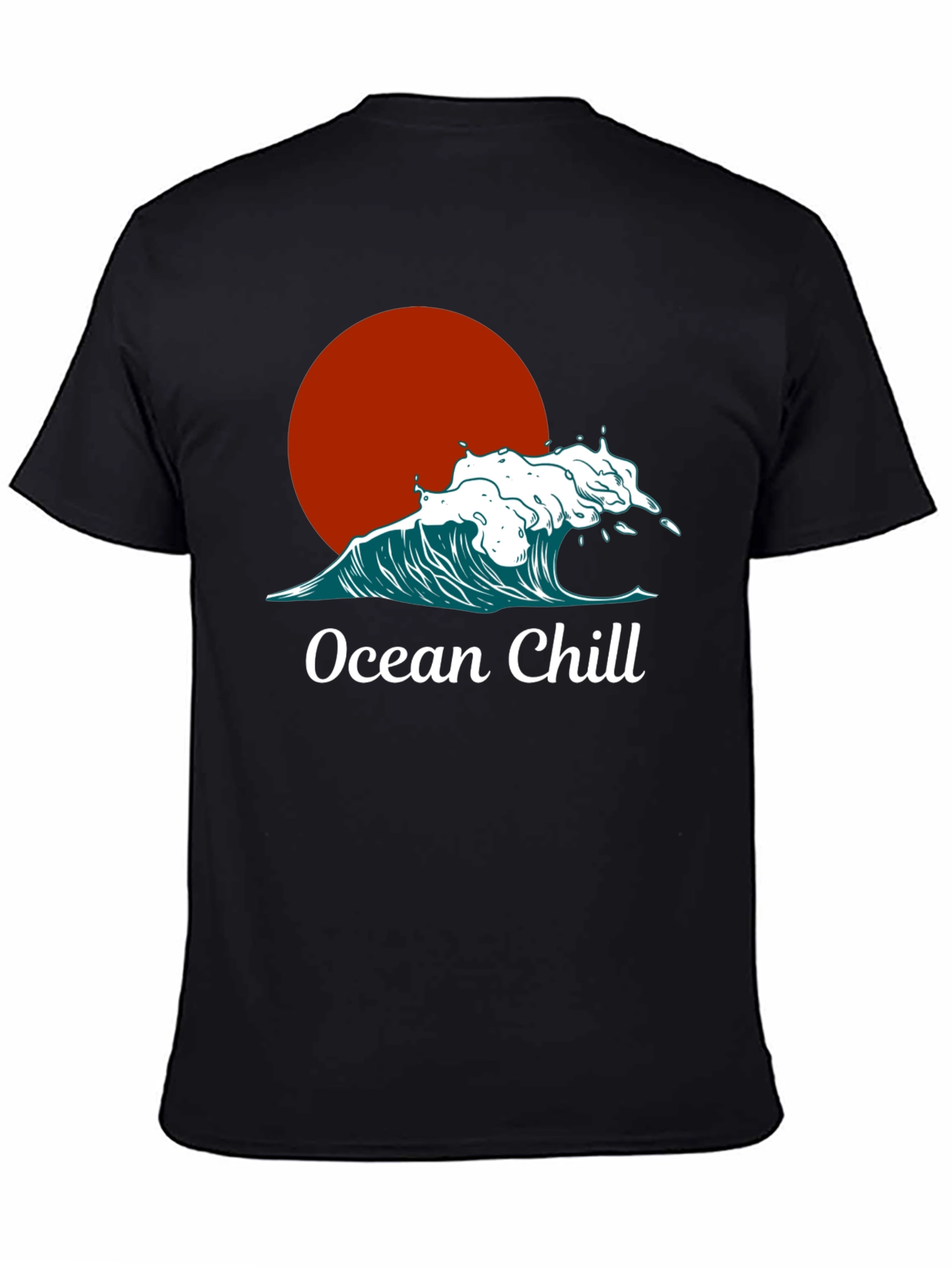 Ocean Chill Graphic Tee - Black Comfort Fit