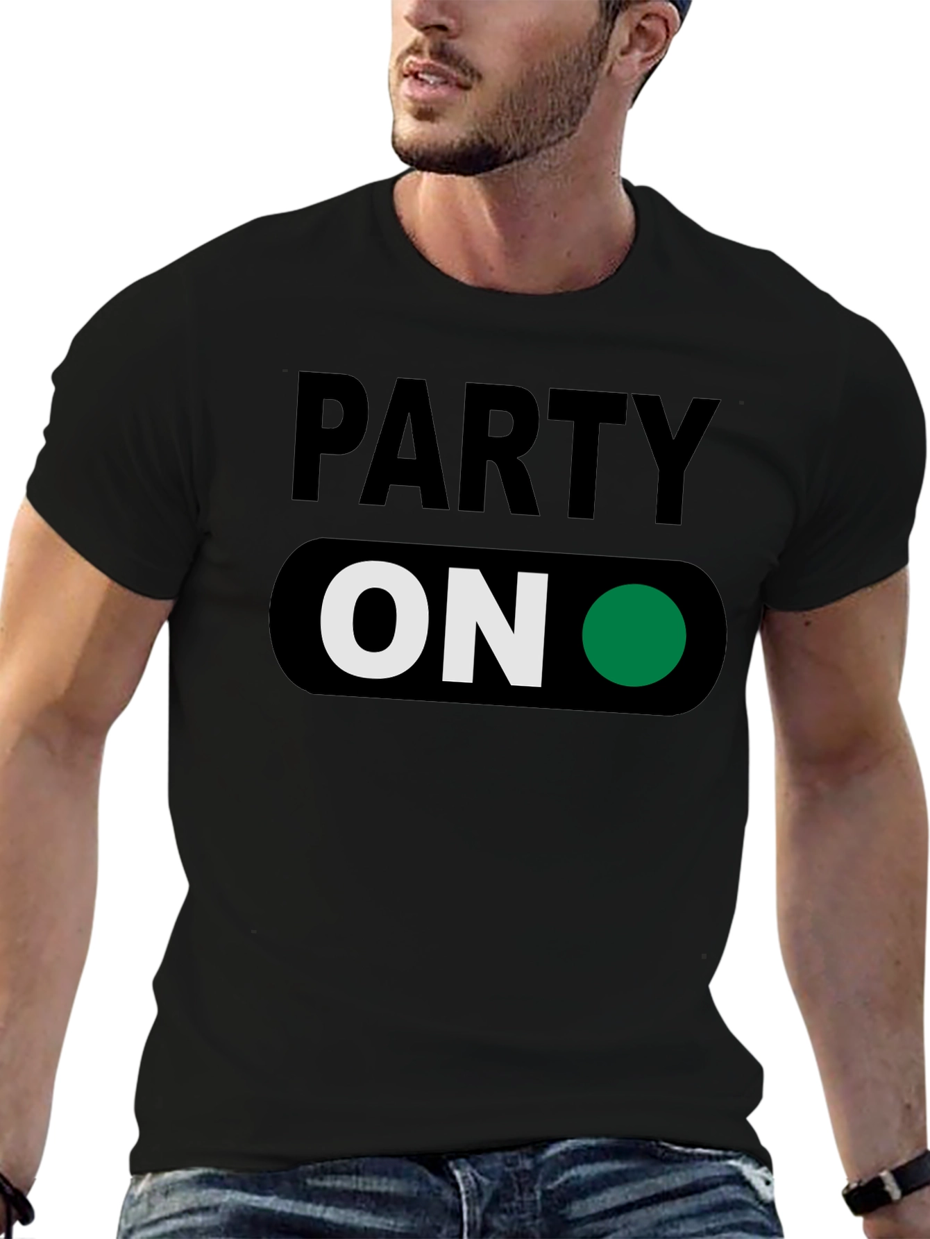 Party On T-Shirt - Green Light Fun