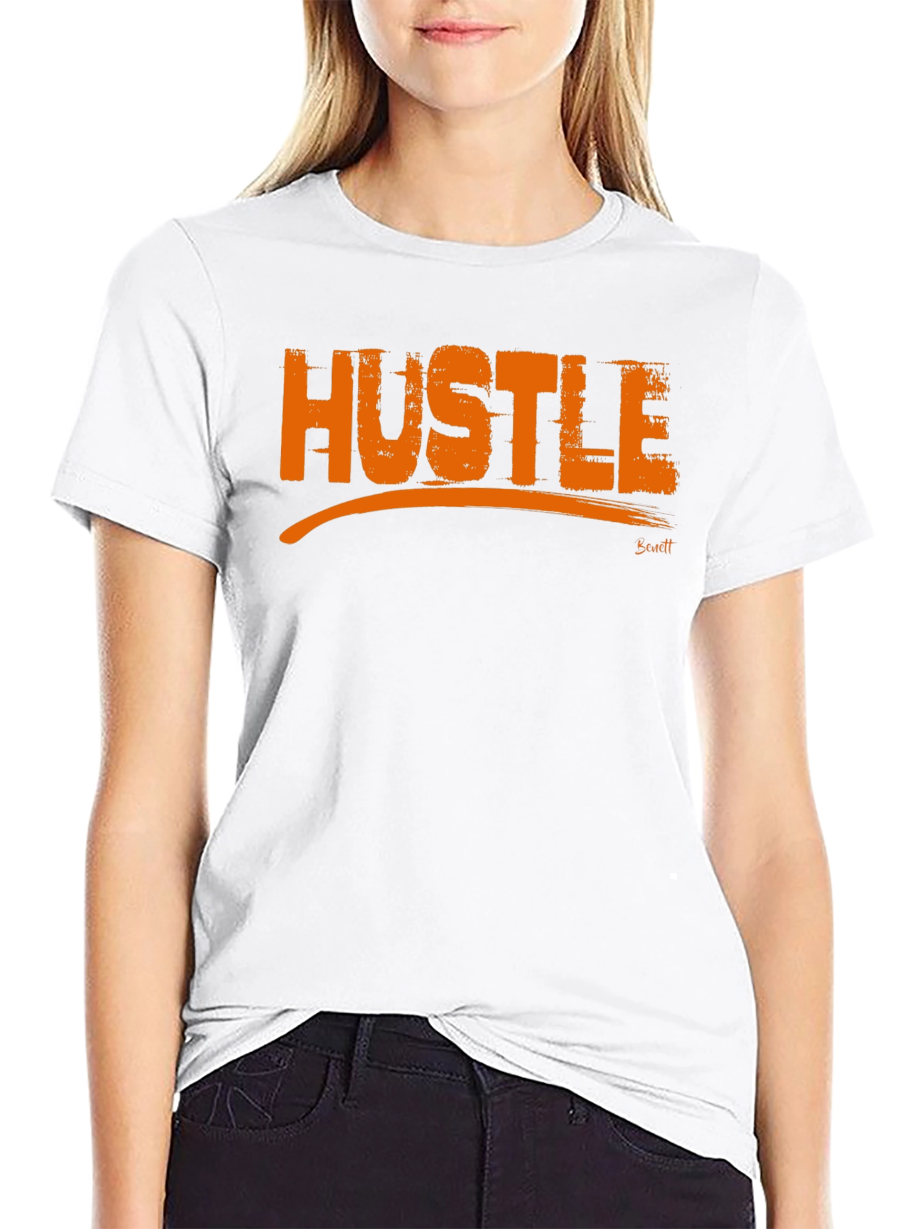 Hustle Graphic Tee - Mens Black Cotton T-Shirt