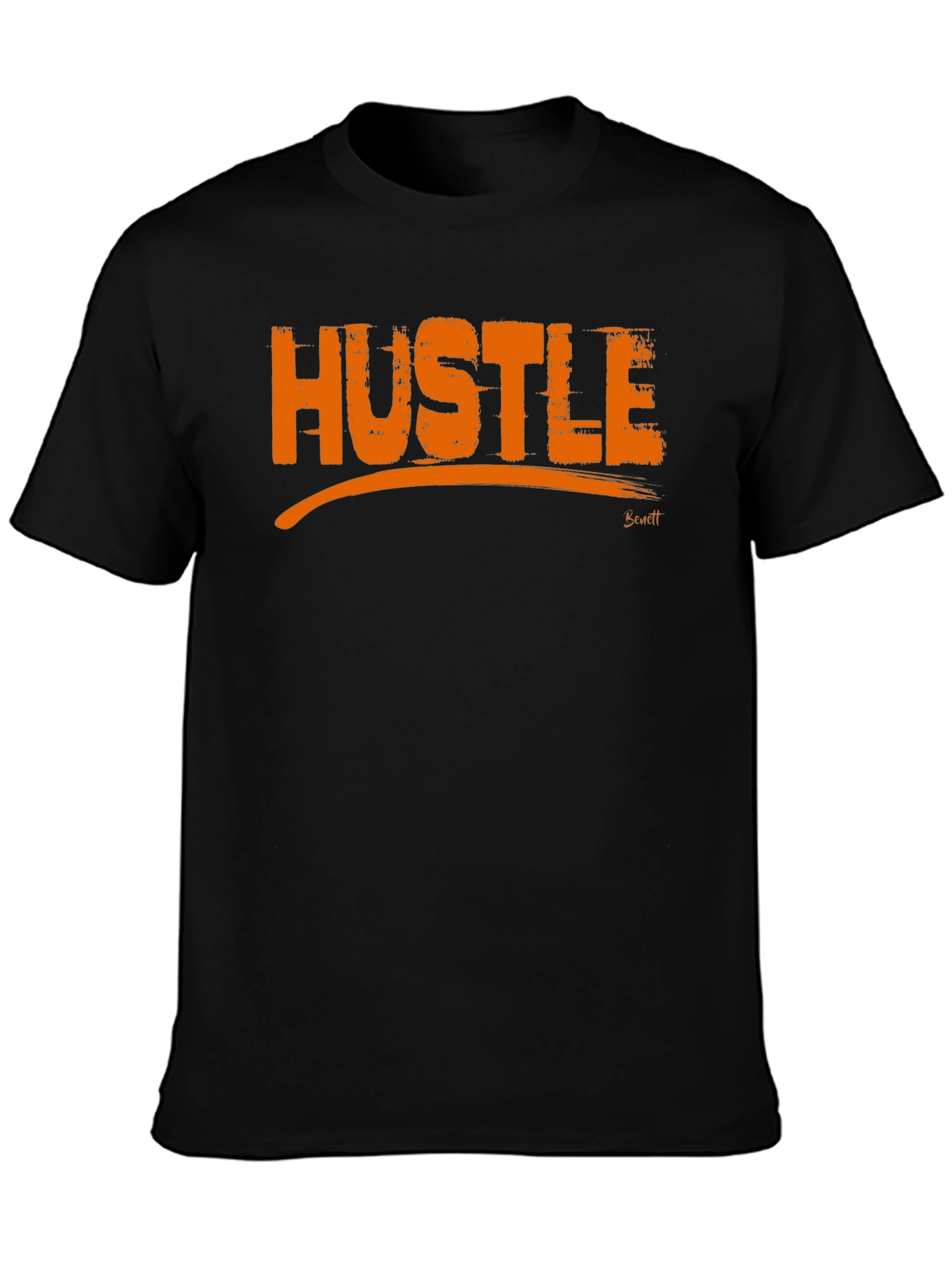 Hustle Graphic Tee - Mens Black Cotton T-Shirt