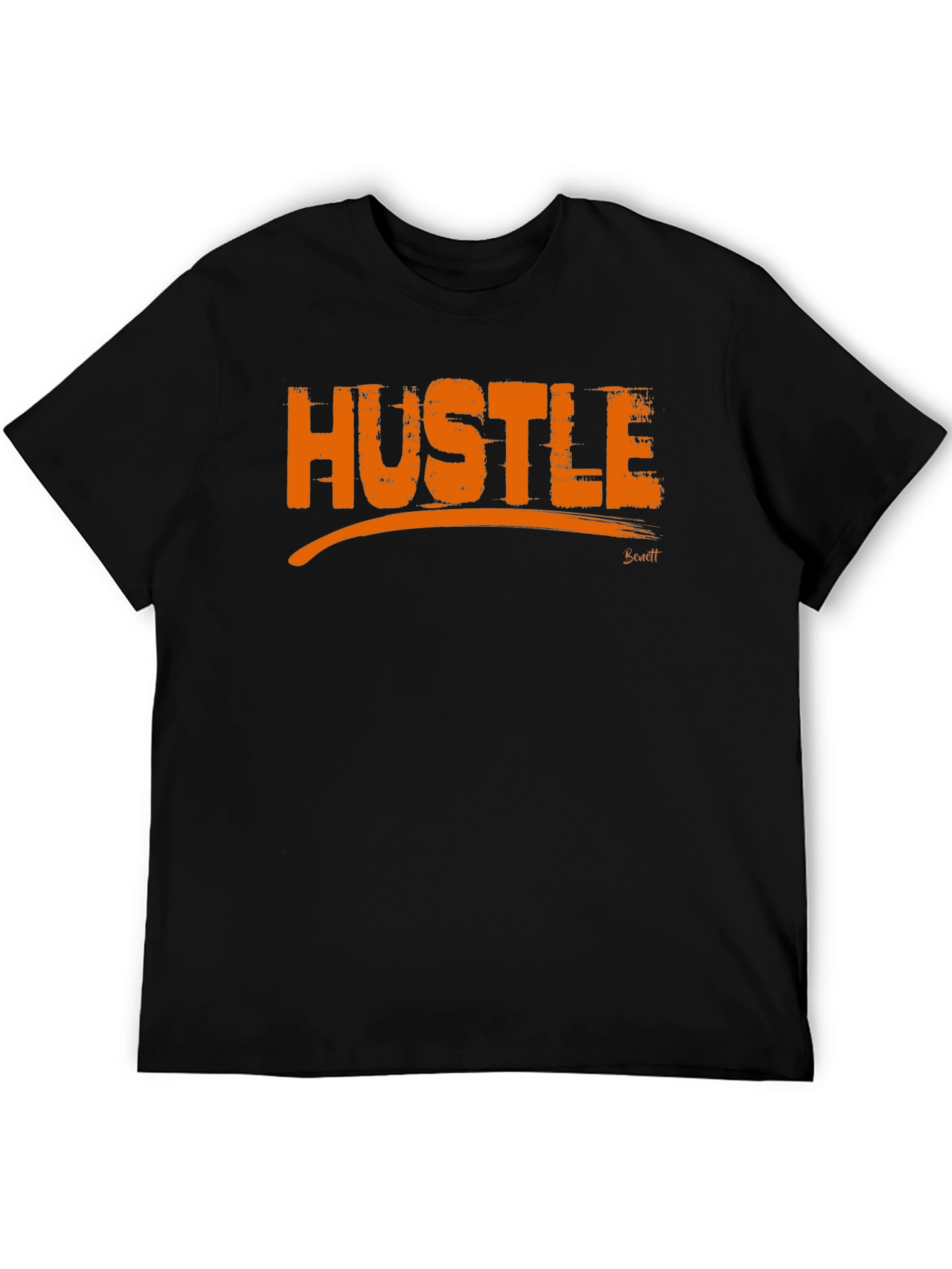 Hustle Graphic Tee - Mens Black Cotton T-Shirt
